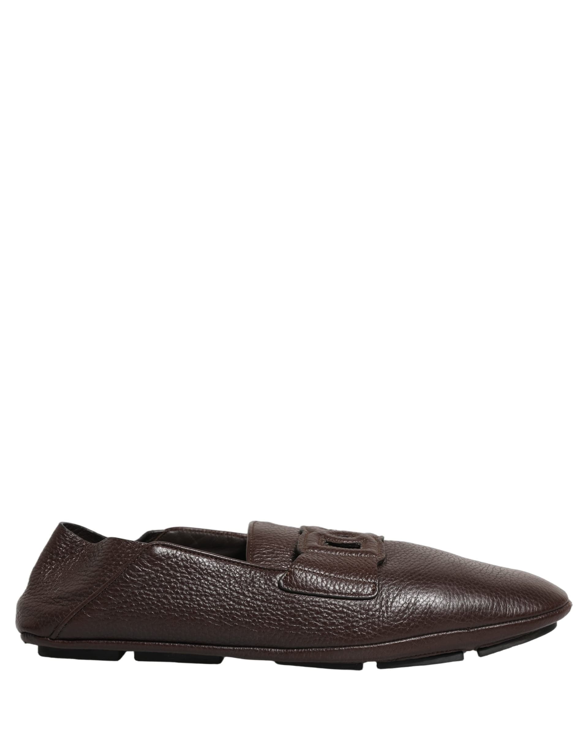 Dolce & Gabbana Brown Deerskin Leather Driver Loafers Shoes - 8