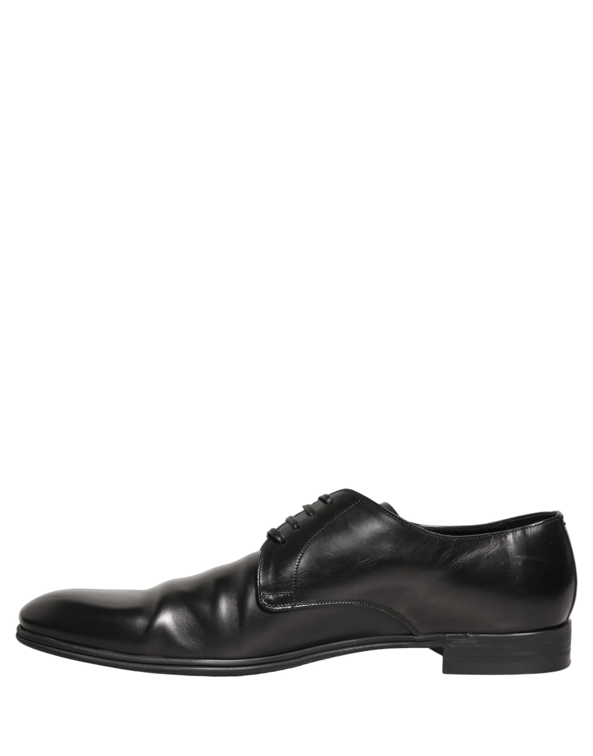 Dolce & Gabbana Black Leather Men Derby Dress Formal Shoes - 6