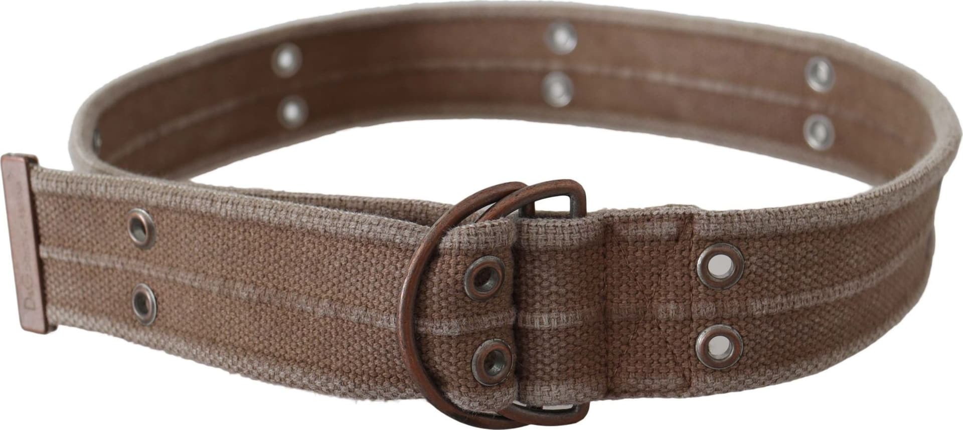 Dolce & Gabbana Beige Leather Logo Belt Sling Cintura Buckle Belt - 2