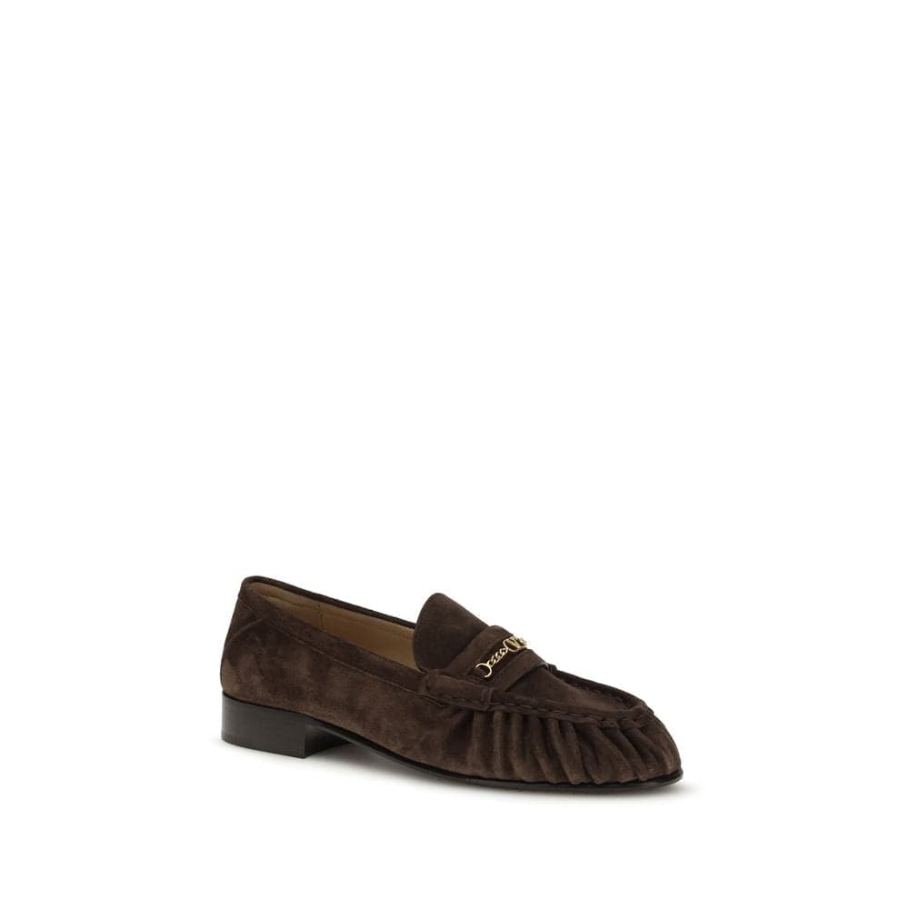 Valentino Garavani Brown Calf Leather Bos Taurus Slip-On Loafers - 2