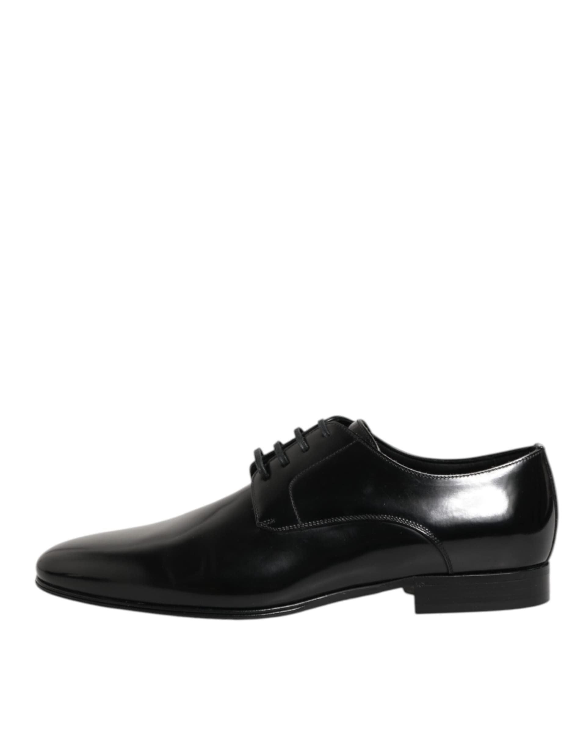 Dolce & Gabbana Black Calfskin Leather Derby Men Dress Shoes - 5