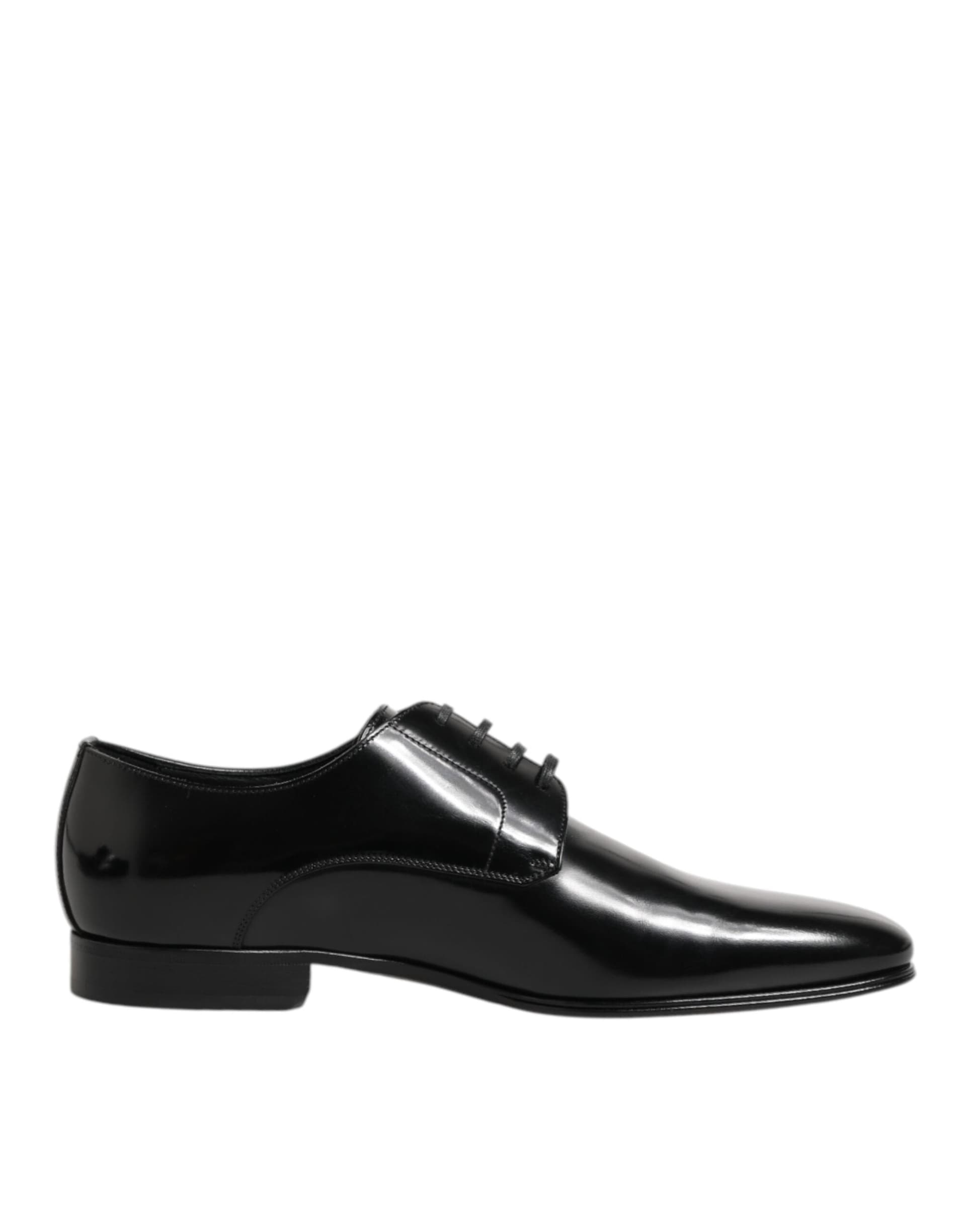 Dolce & Gabbana Black Calfskin Leather Derby Men Dress Shoes - 6