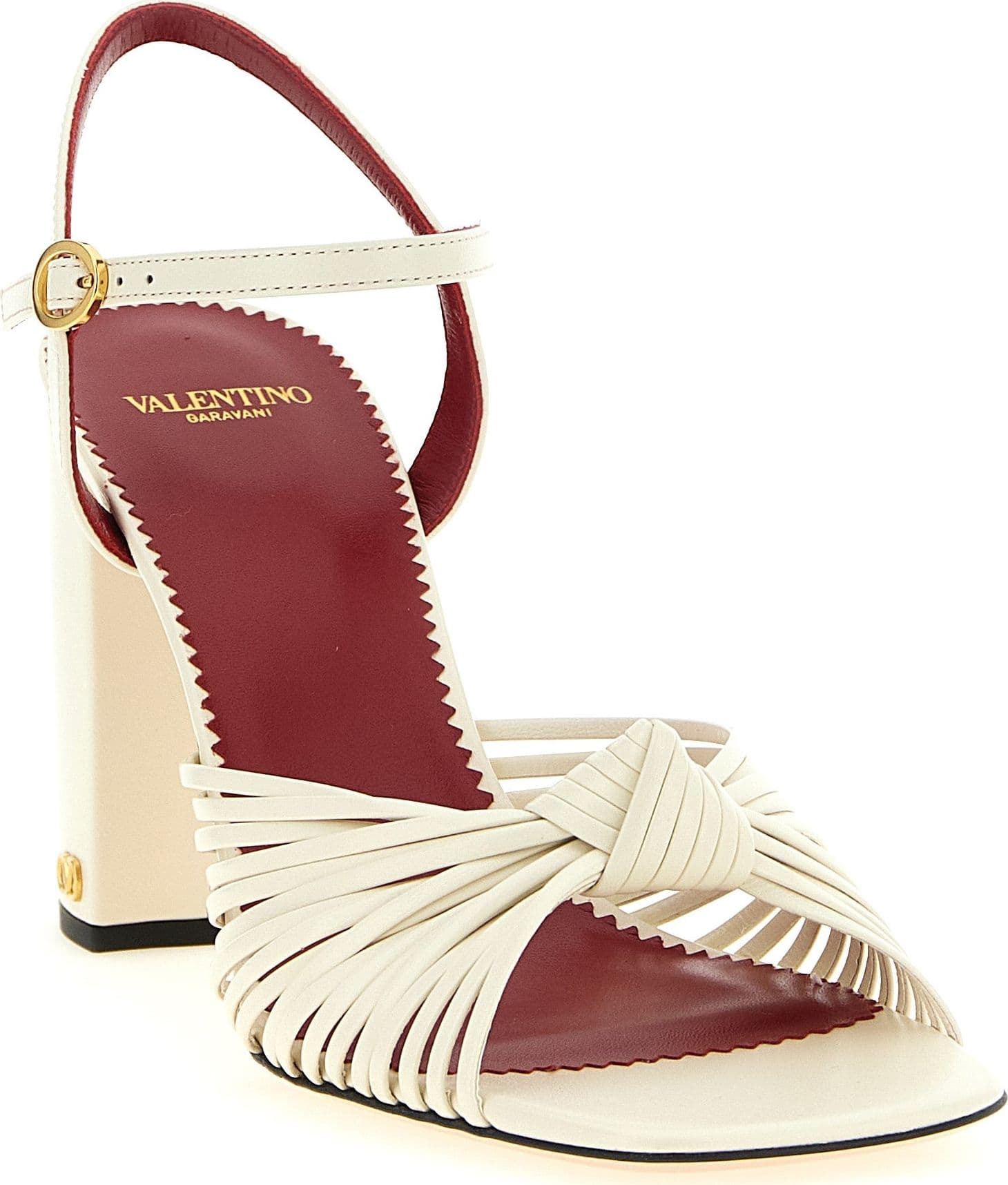 Valentino Garavani White Goatskin Stiletto Heel Sandals - 2