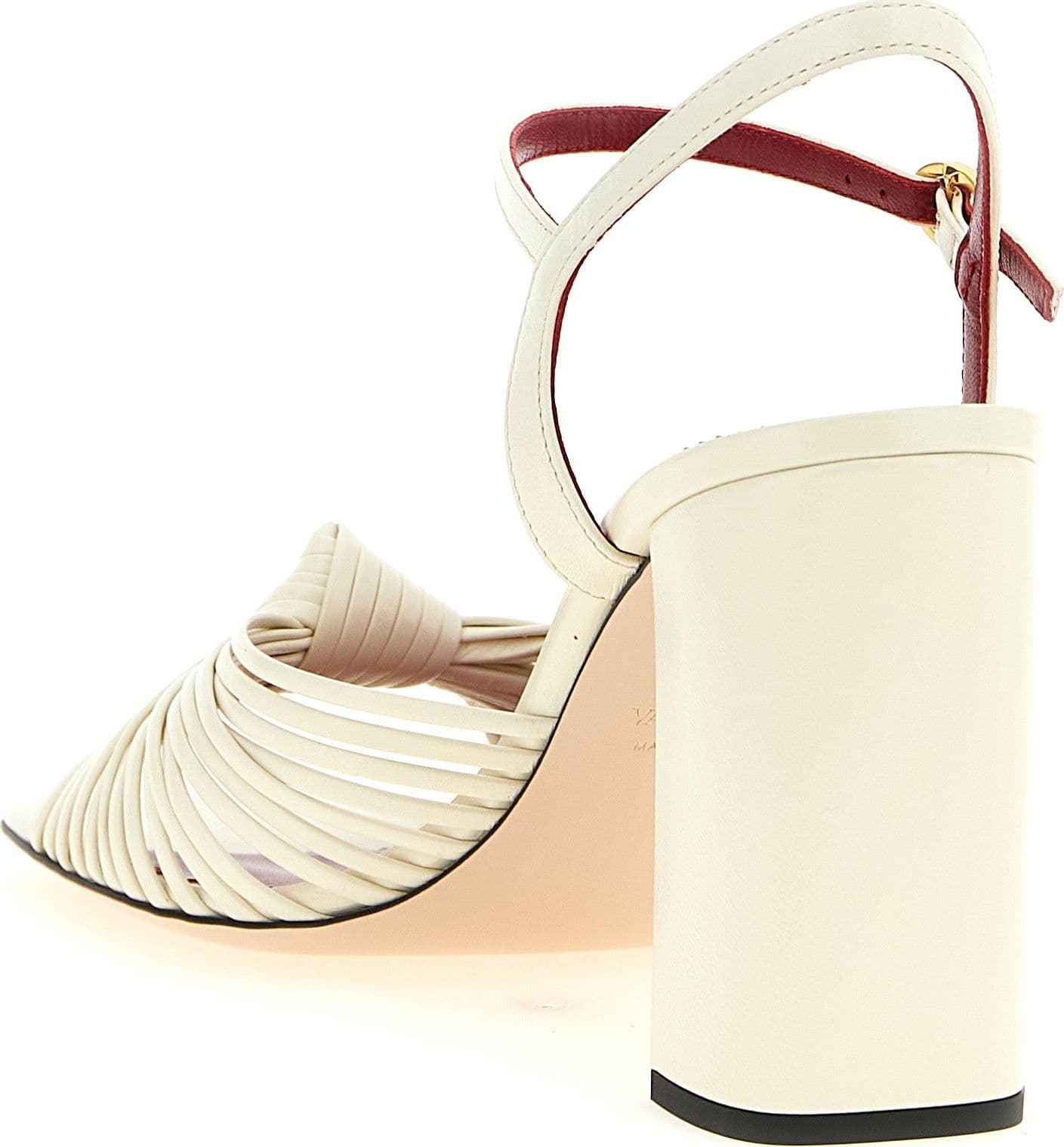 Valentino Garavani White Goatskin Stiletto Heel Sandals - 3