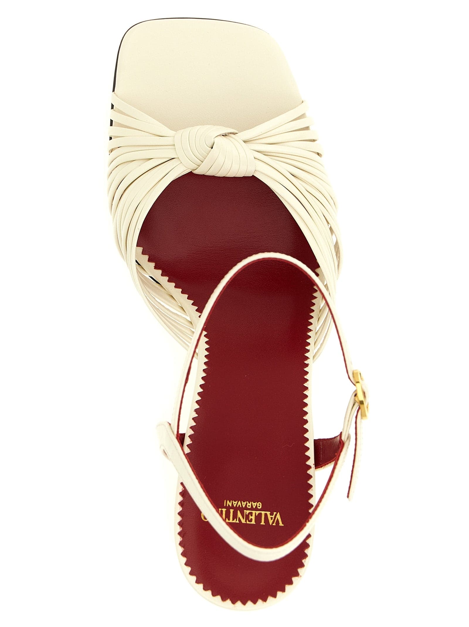Valentino Garavani White Goatskin Stiletto Heel Sandals - 4
