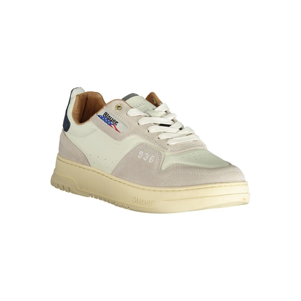 Blauer White Polyurethane Men Sneaker - 2