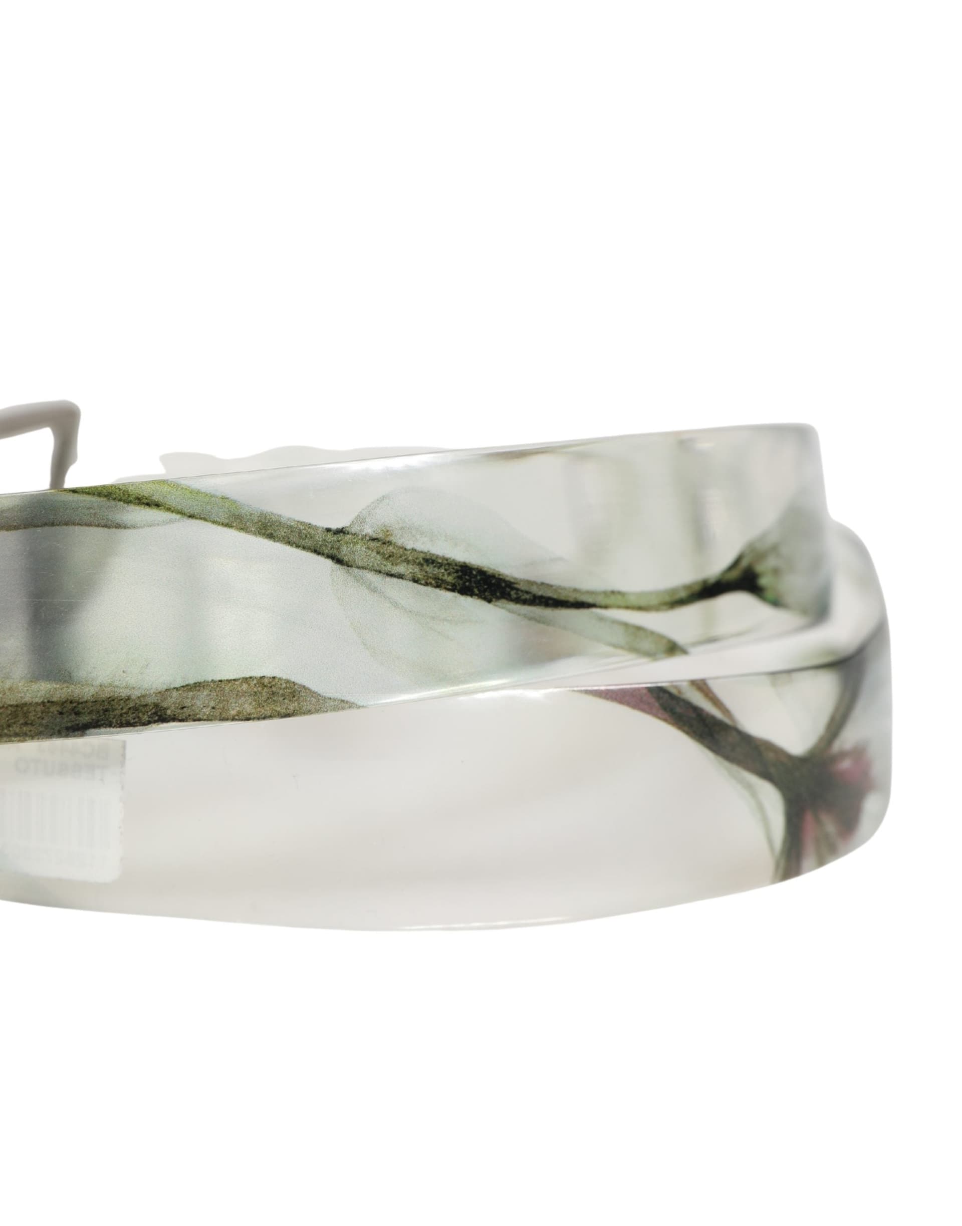 Dolce & Gabbana Men White Floral PVC Silver Metal Buckle Belt - 5