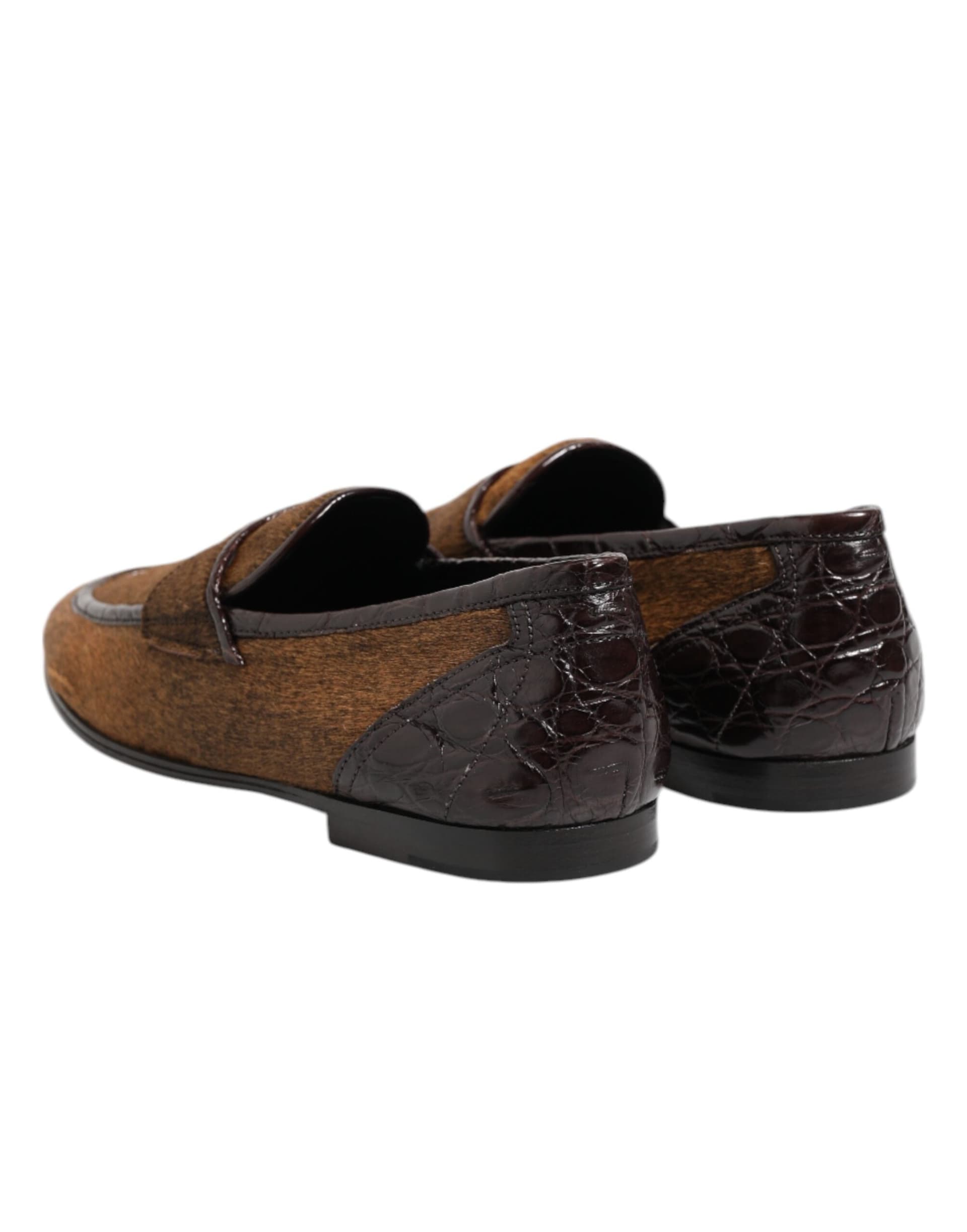 Dolce & Gabbana Brown Loafers Leather Slip On Men Dress Shoes - 4