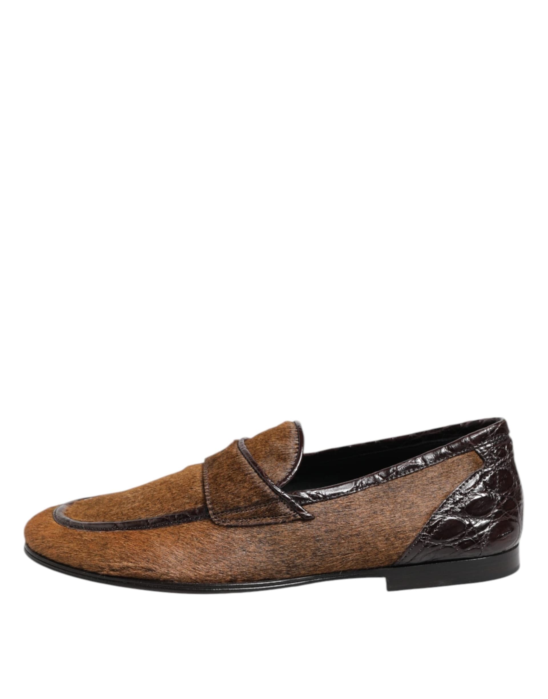 Dolce & Gabbana Brown Loafers Leather Slip On Men Dress Shoes - 5