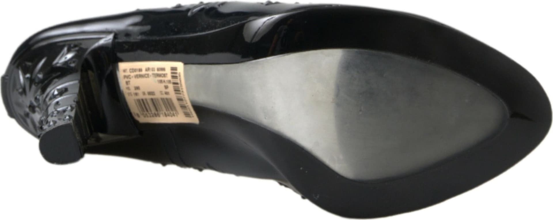 Dolce & Gabbana Black CINDERELLA Floral Crystal Heels Shoes - 4