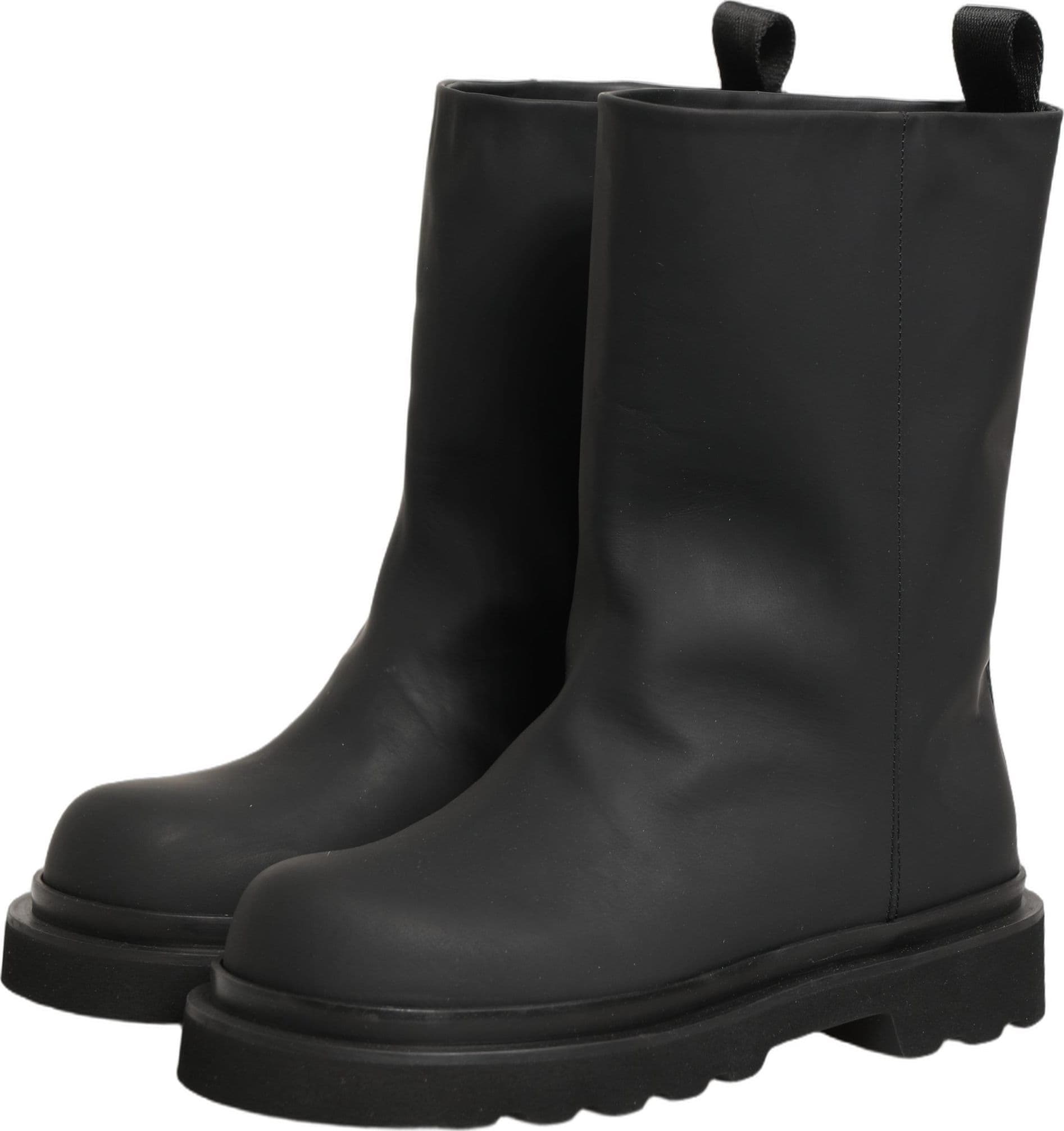 Dolce & Gabbana Black Leather Mid Calf Chunky Men Boots Shoes - 4