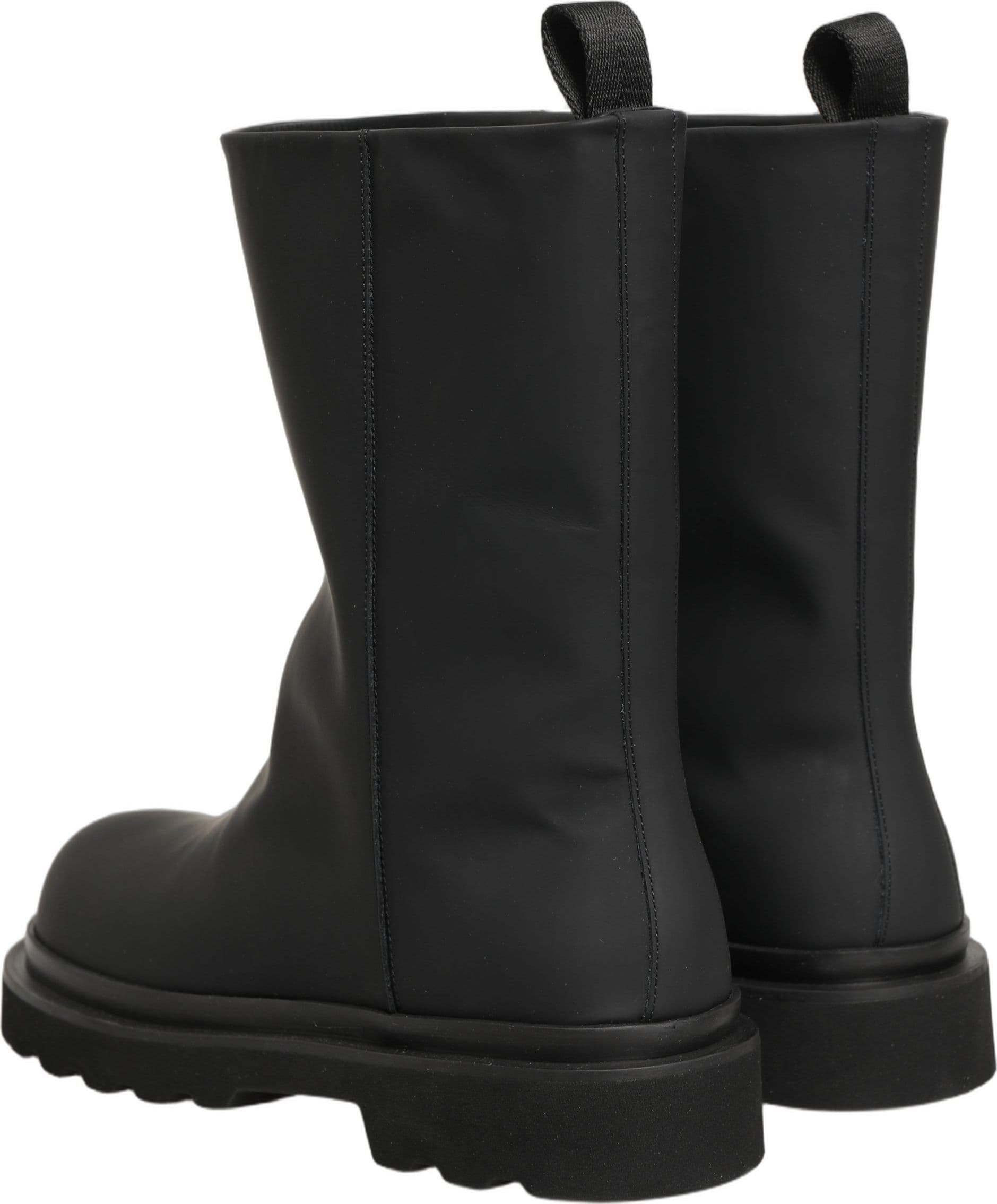 Dolce & Gabbana Black Leather Mid Calf Chunky Men Boots Shoes - 6