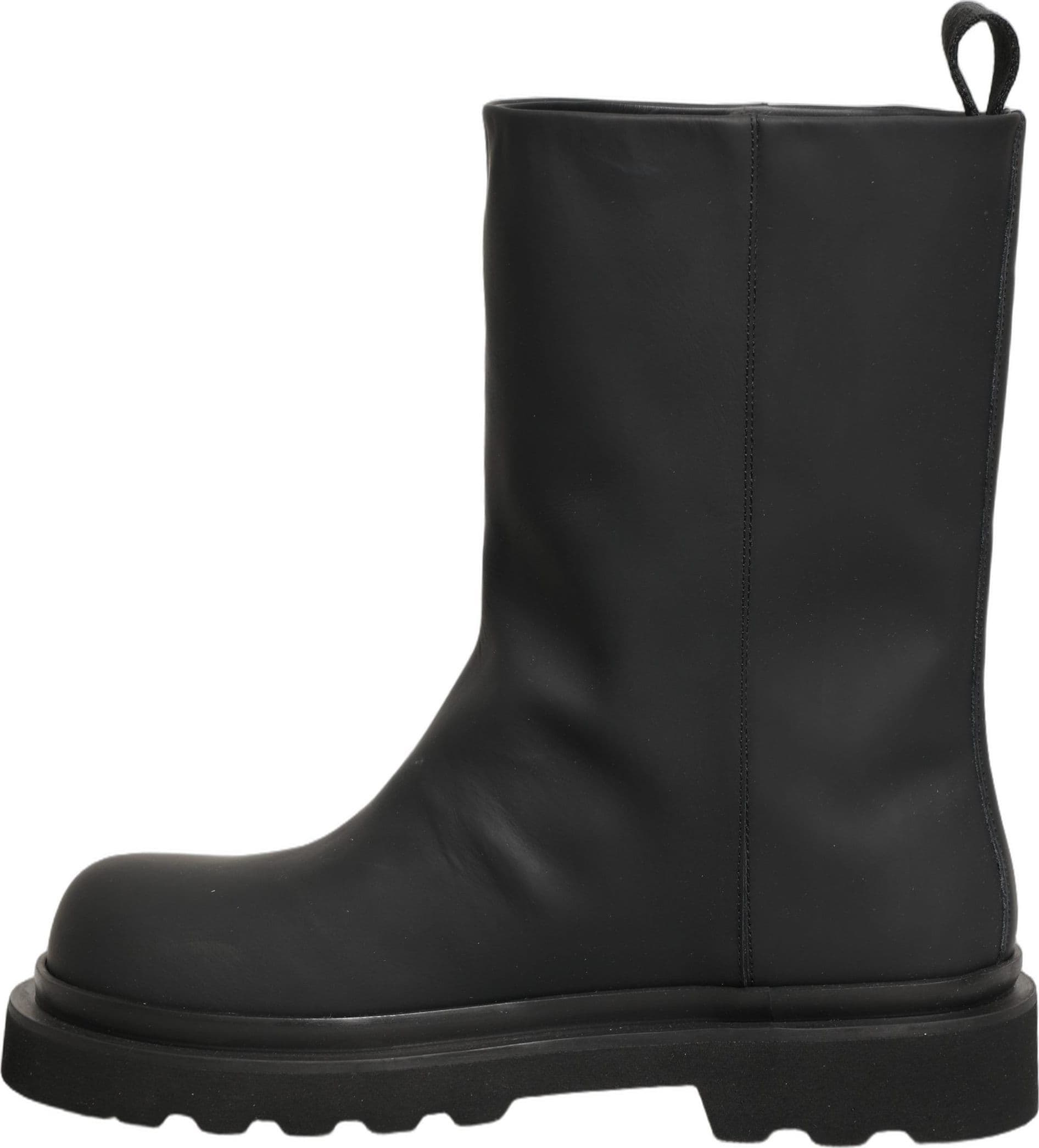 Dolce & Gabbana Black Leather Mid Calf Chunky Men Boots Shoes - 7