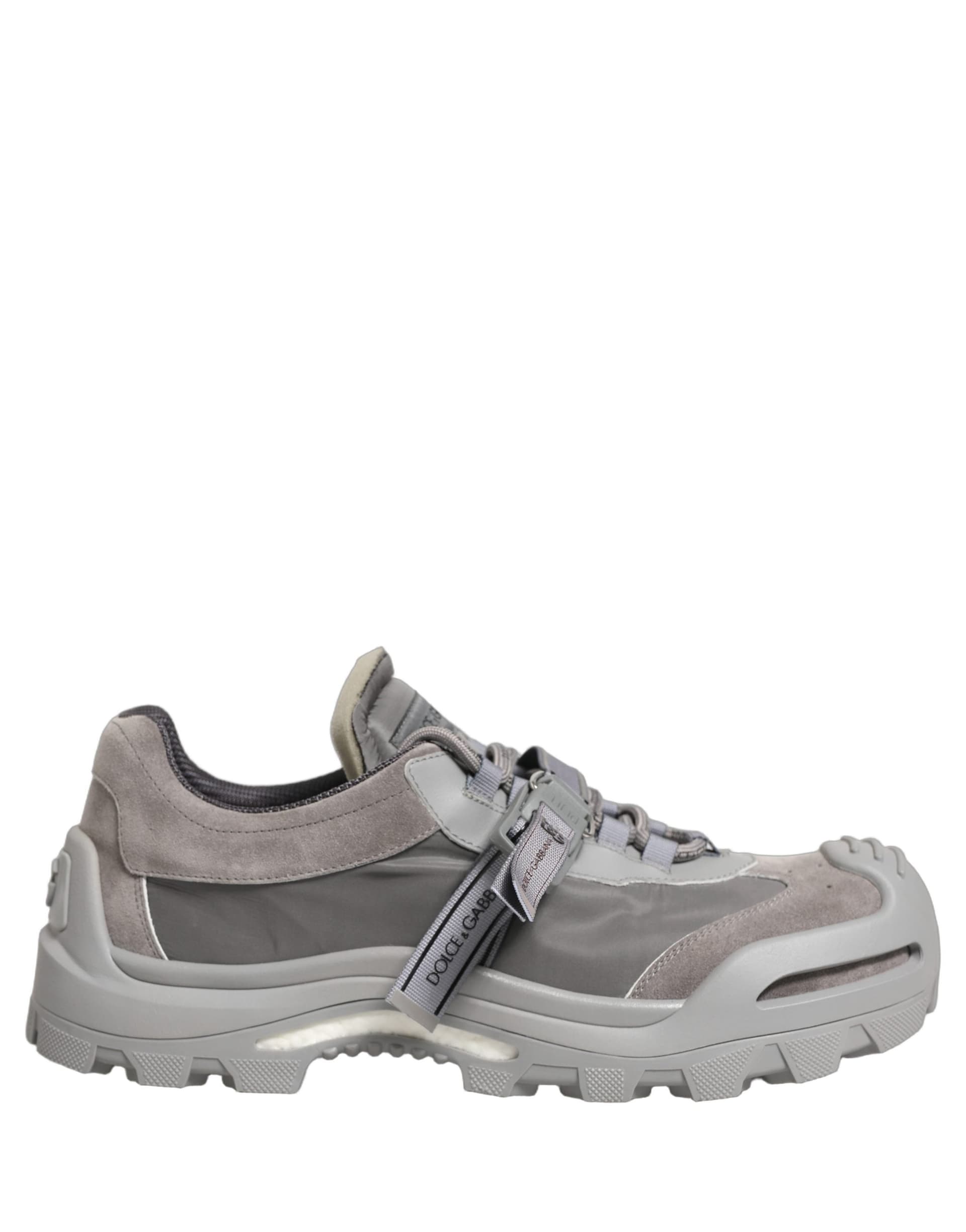 Dolce & Gabbana Gray Airmaster Panelled Low Top Men Sneakers Shoes - 8