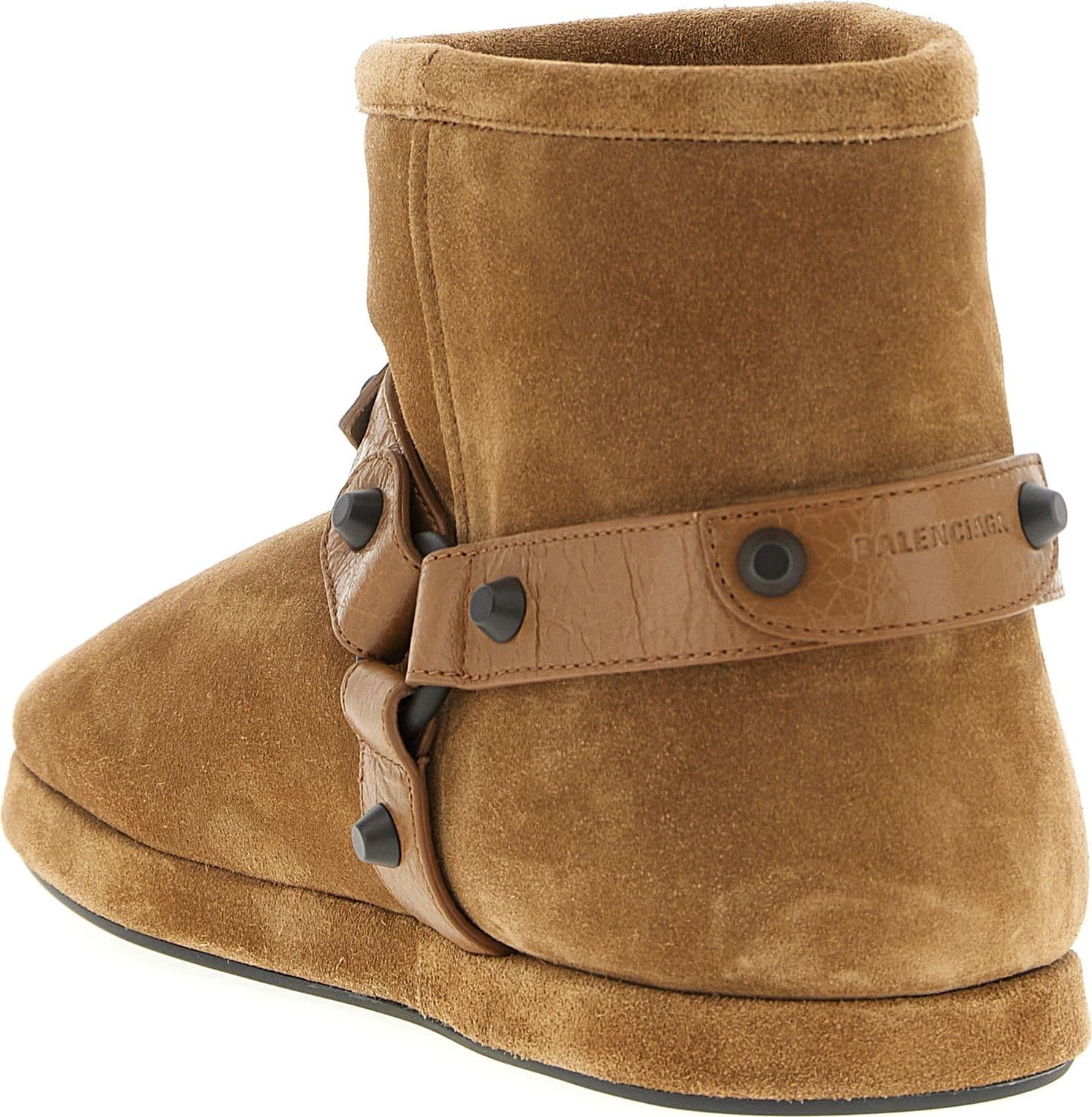 Balenciaga Beige Calfskin Ankle Boots - 3