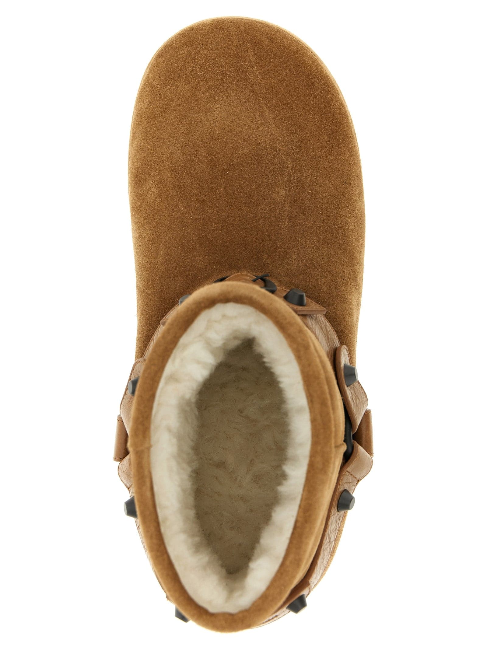Balenciaga Beige Calfskin Ankle Boots - 4