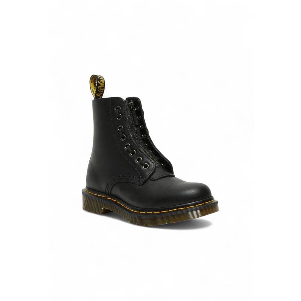 Dr. Martens Black Leather Lace-Up Boots - 4