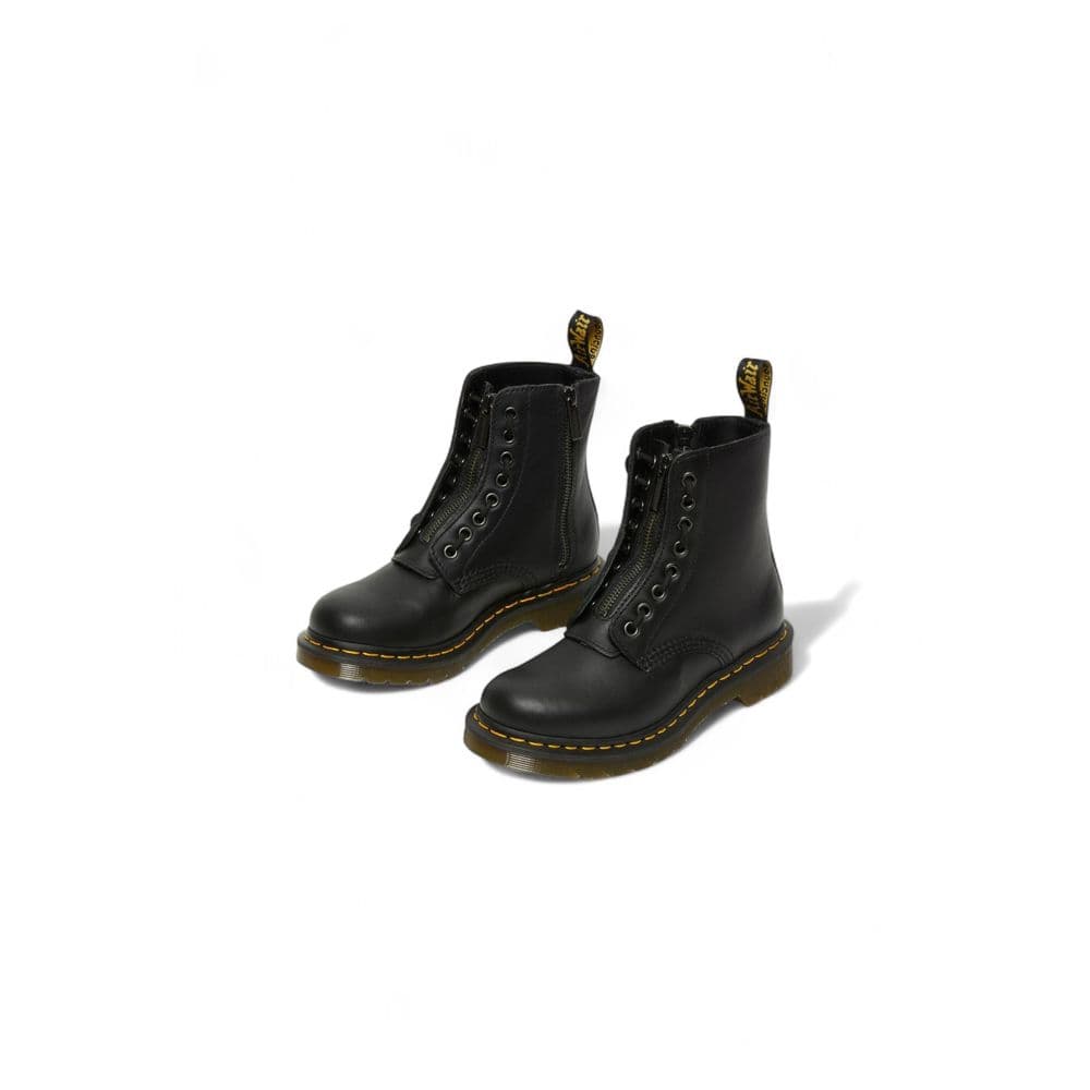 Dr. Martens Black Leather Lace-Up Boots - 5