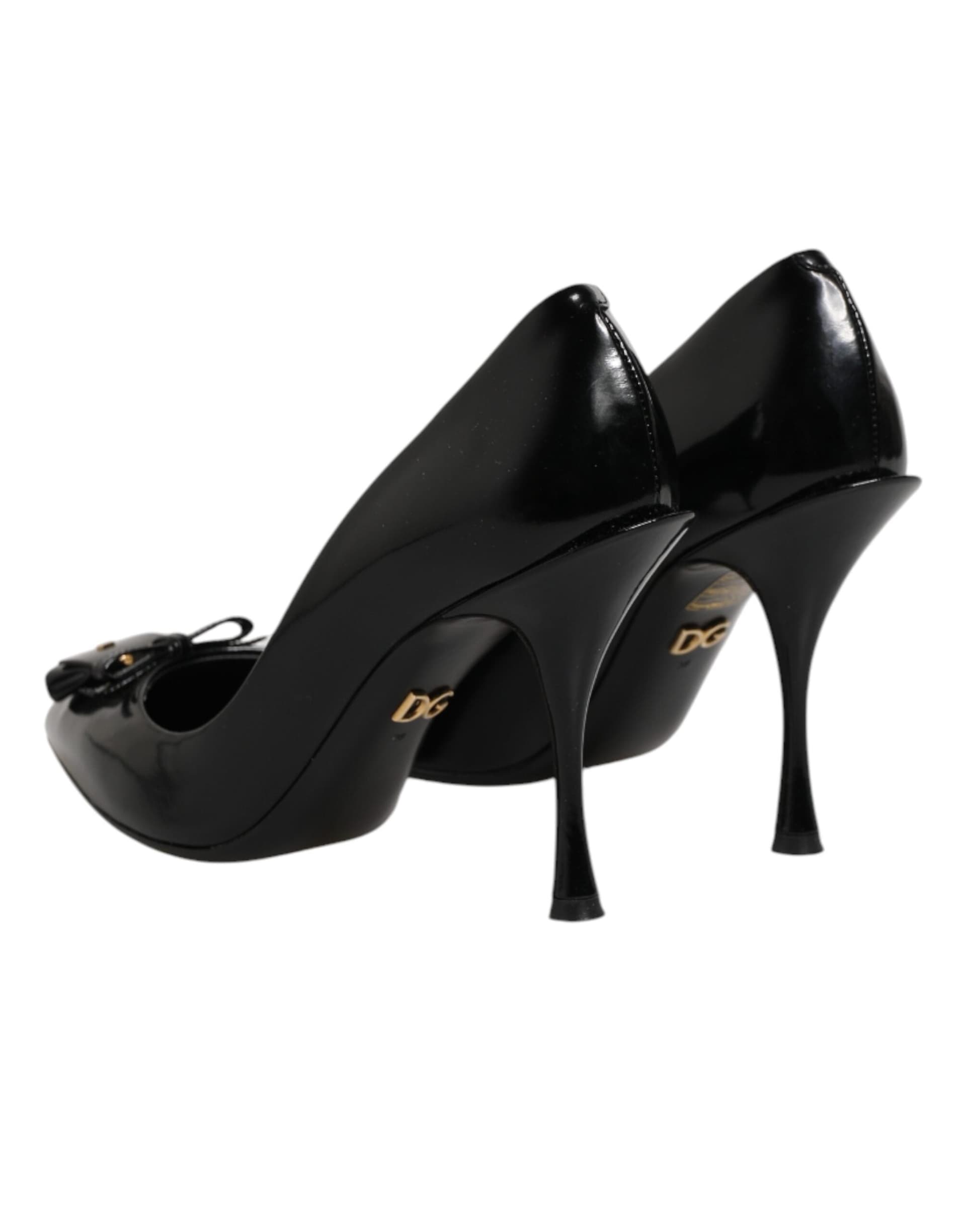 Dolce & Gabbana Black Bag Embellished Heels Pumps Shoes - 4