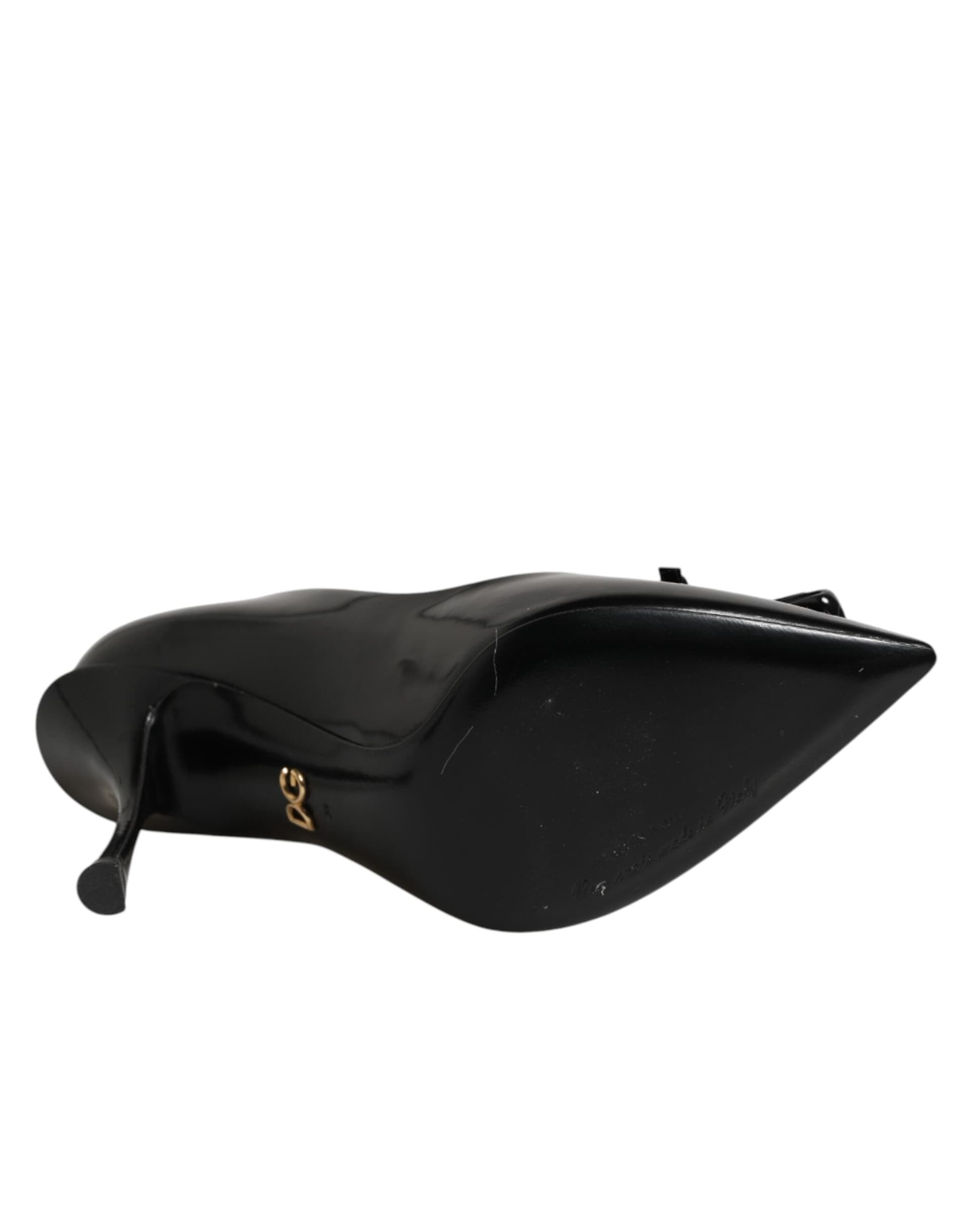 Dolce & Gabbana Black Bag Embellished Heels Pumps Shoes - 8
