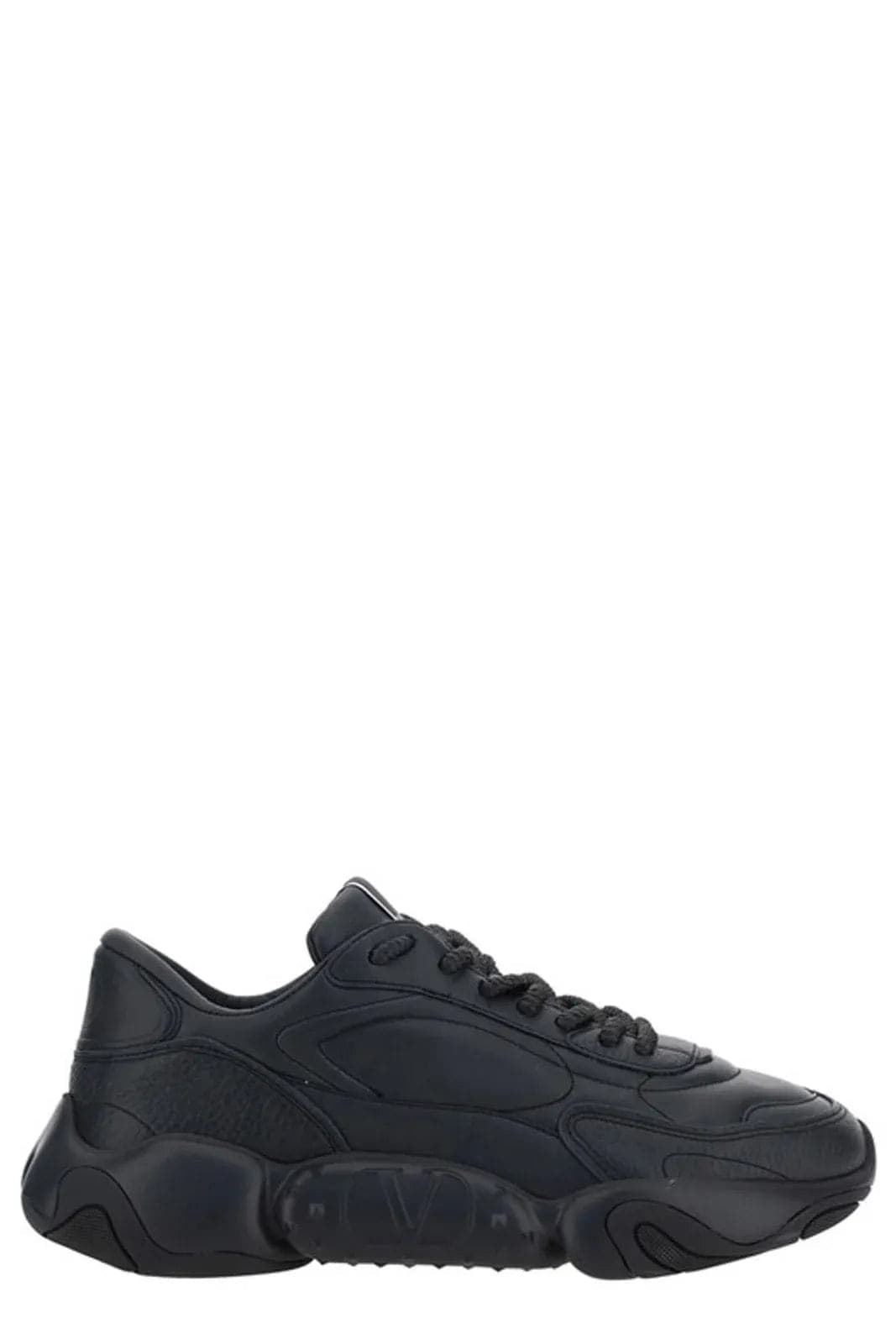 Valentino Garavani Black Calf Leather Garavani Sneakers - 3