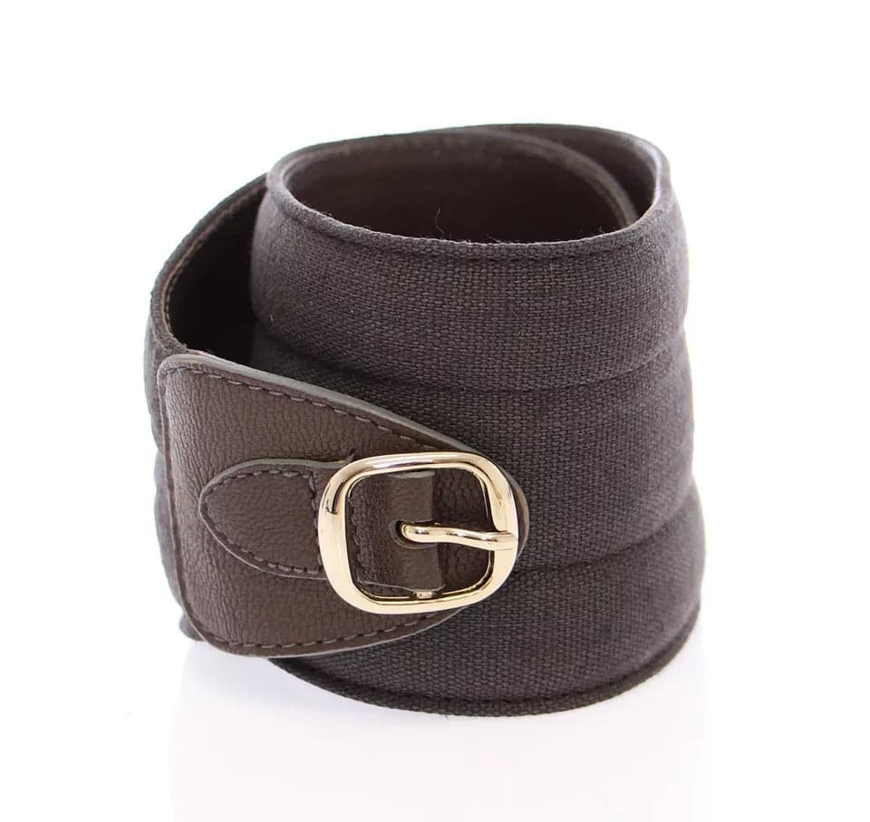 Dolce & Gabbana Brown D&G Leather Linnen Logo Belt - 2