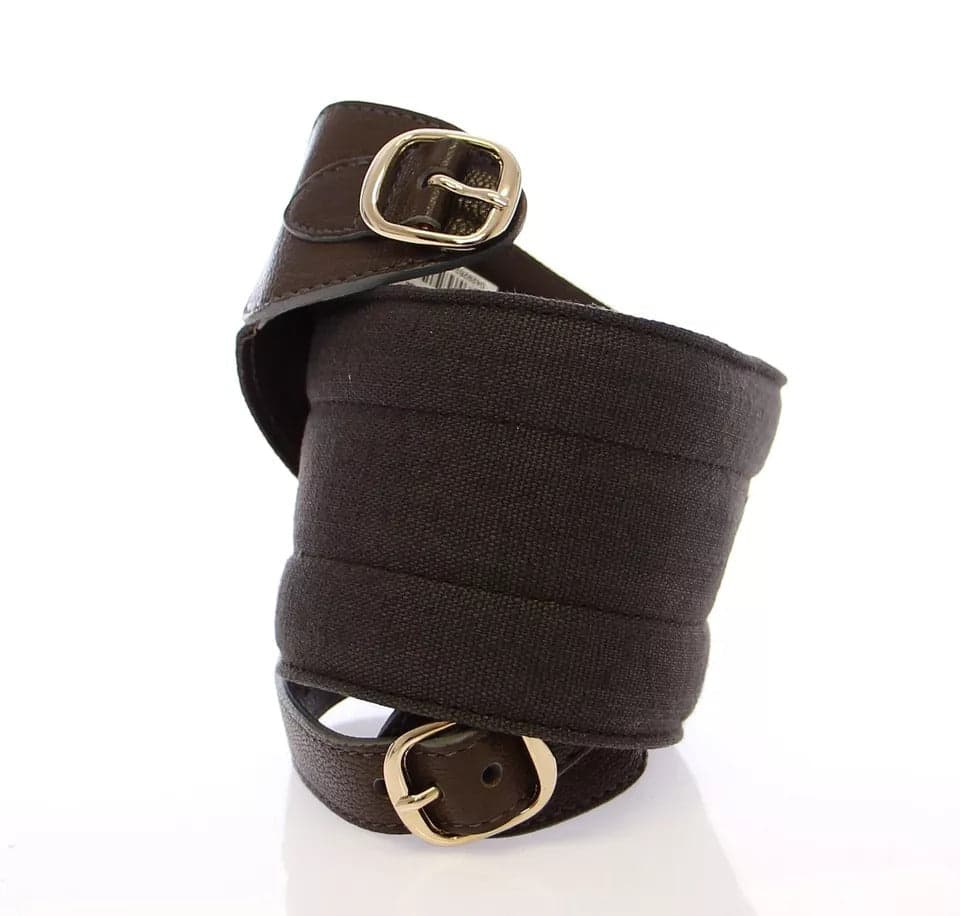 Dolce & Gabbana Brown D&G Leather Linnen Logo Belt - 3