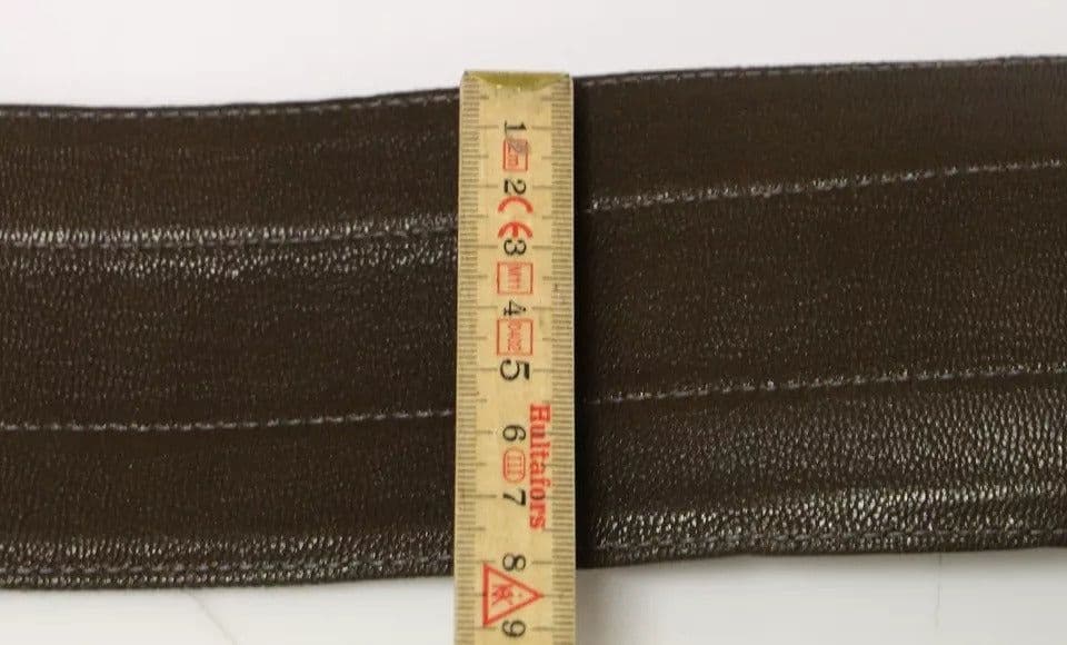 Dolce & Gabbana Brown D&G Leather Linnen Logo Belt - 6