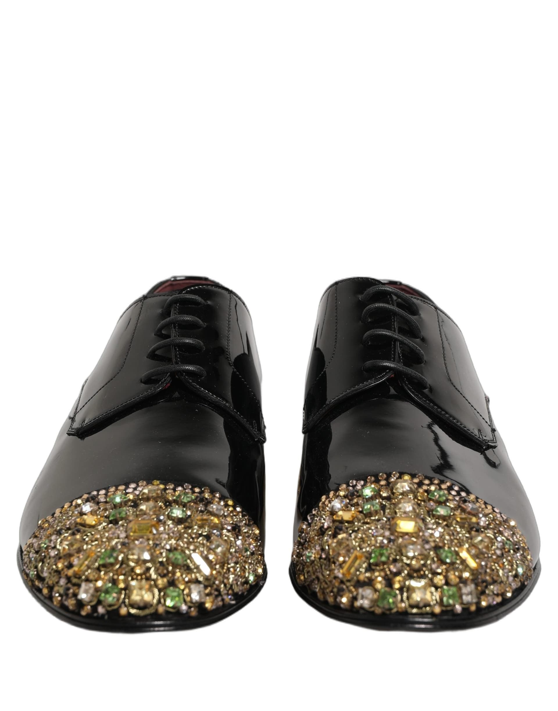 Dolce & Gabbana Black Embellished Men Derby Dress Formal Shoes - 2