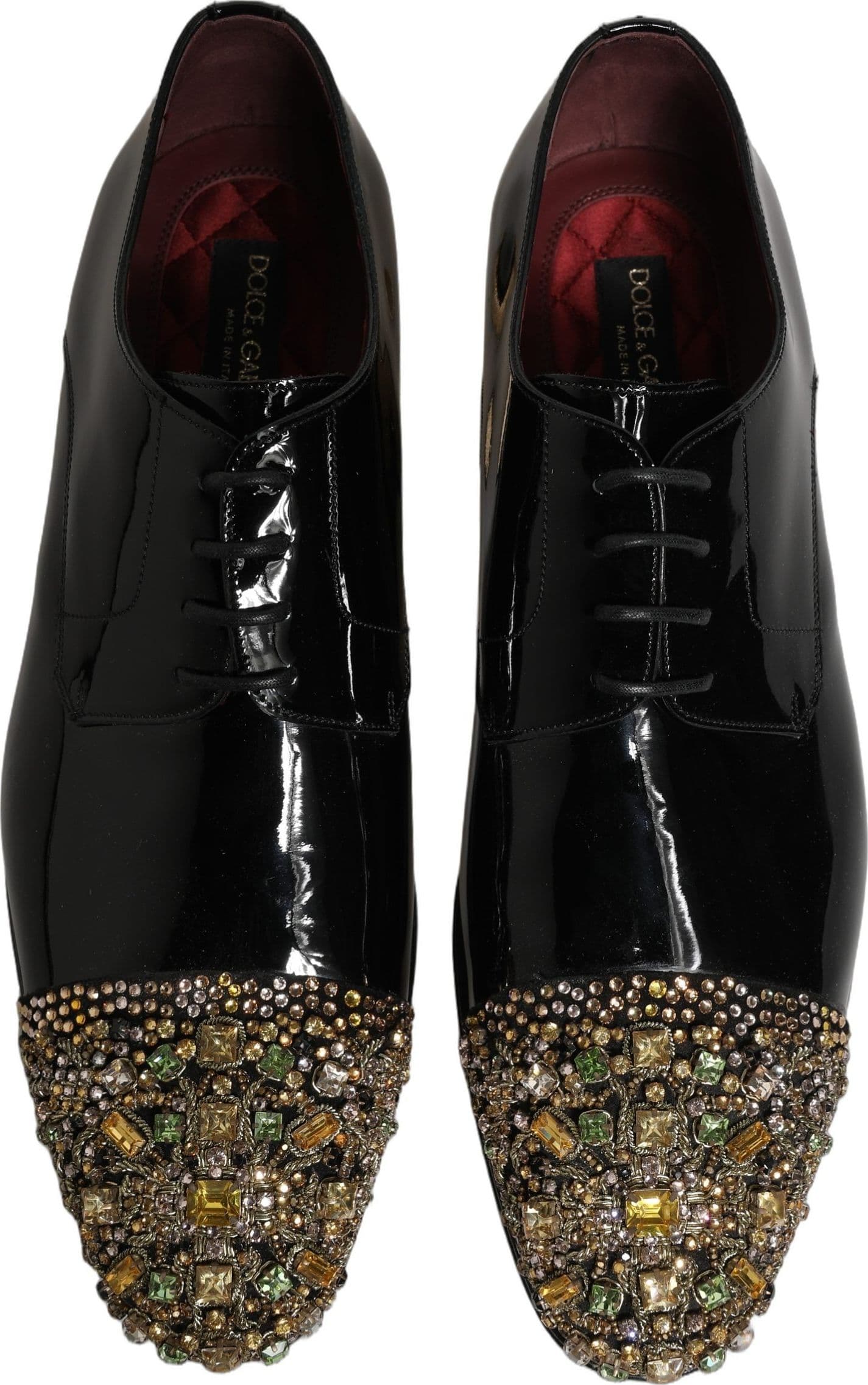 Dolce & Gabbana Black Embellished Men Derby Dress Formal Shoes - 3