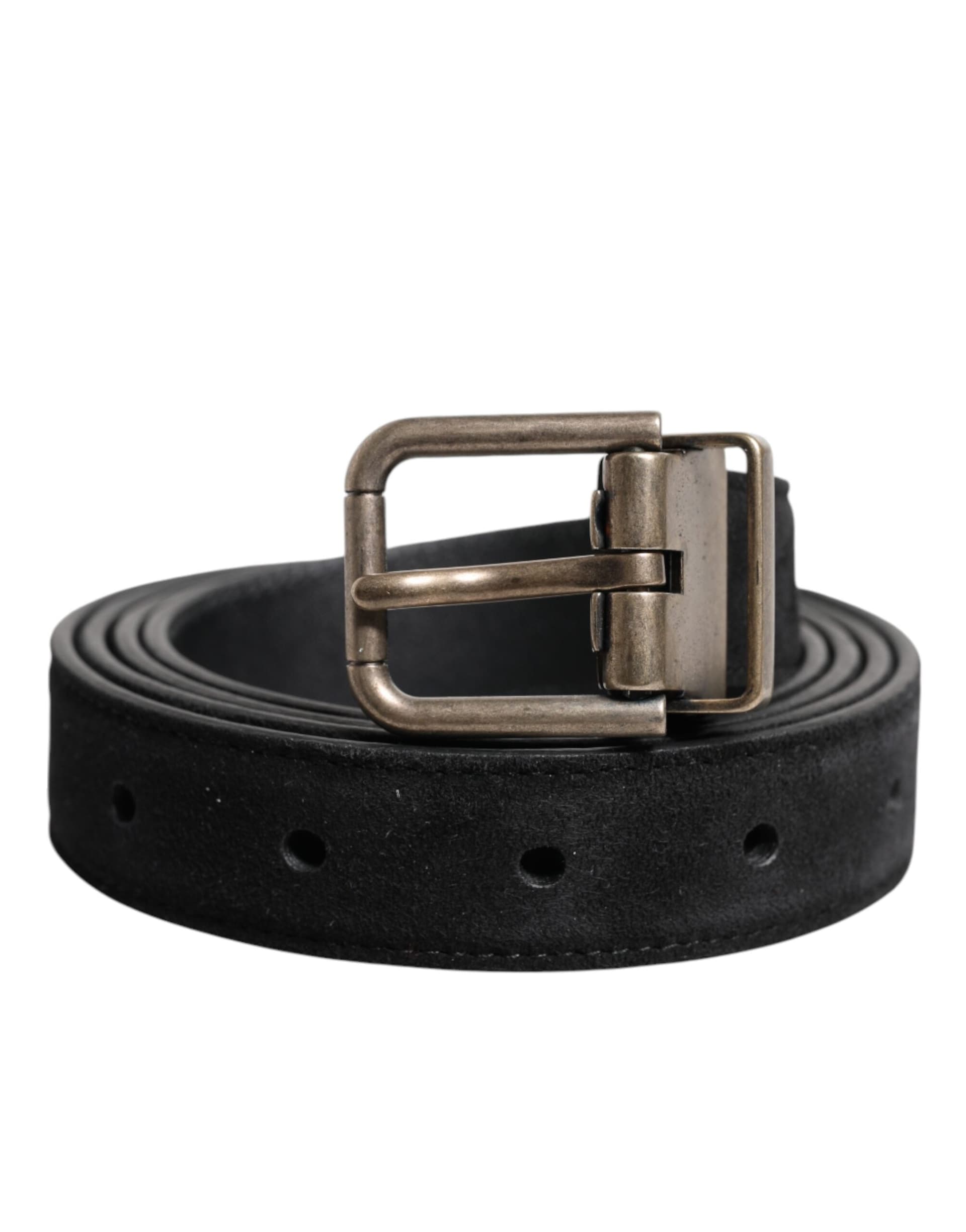Dolce & Gabbana Black Calf Leather Classic Metal Buckle Belt - 2