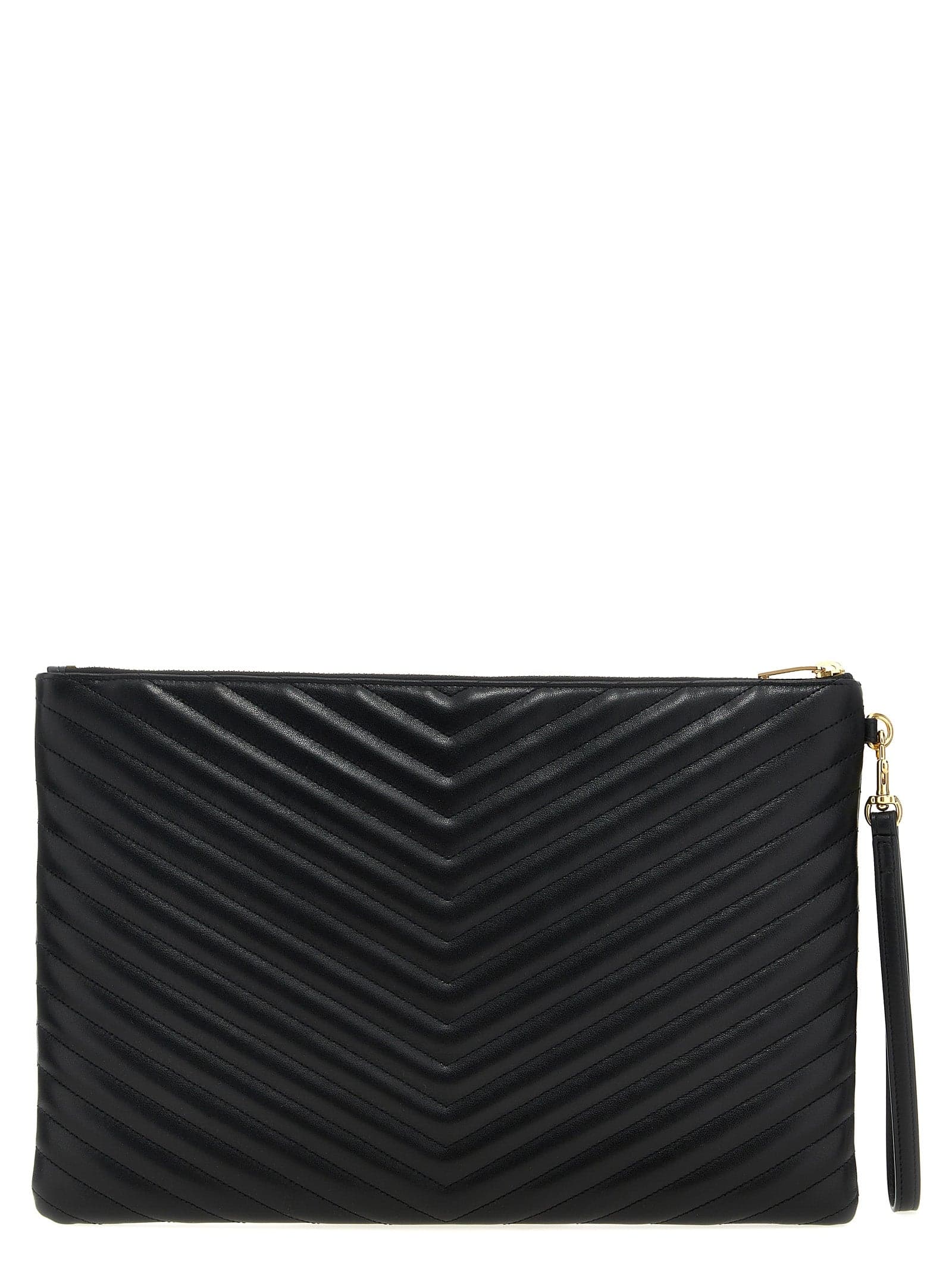 Saint Laurent Black Calfskin Clutch Bag - 2
