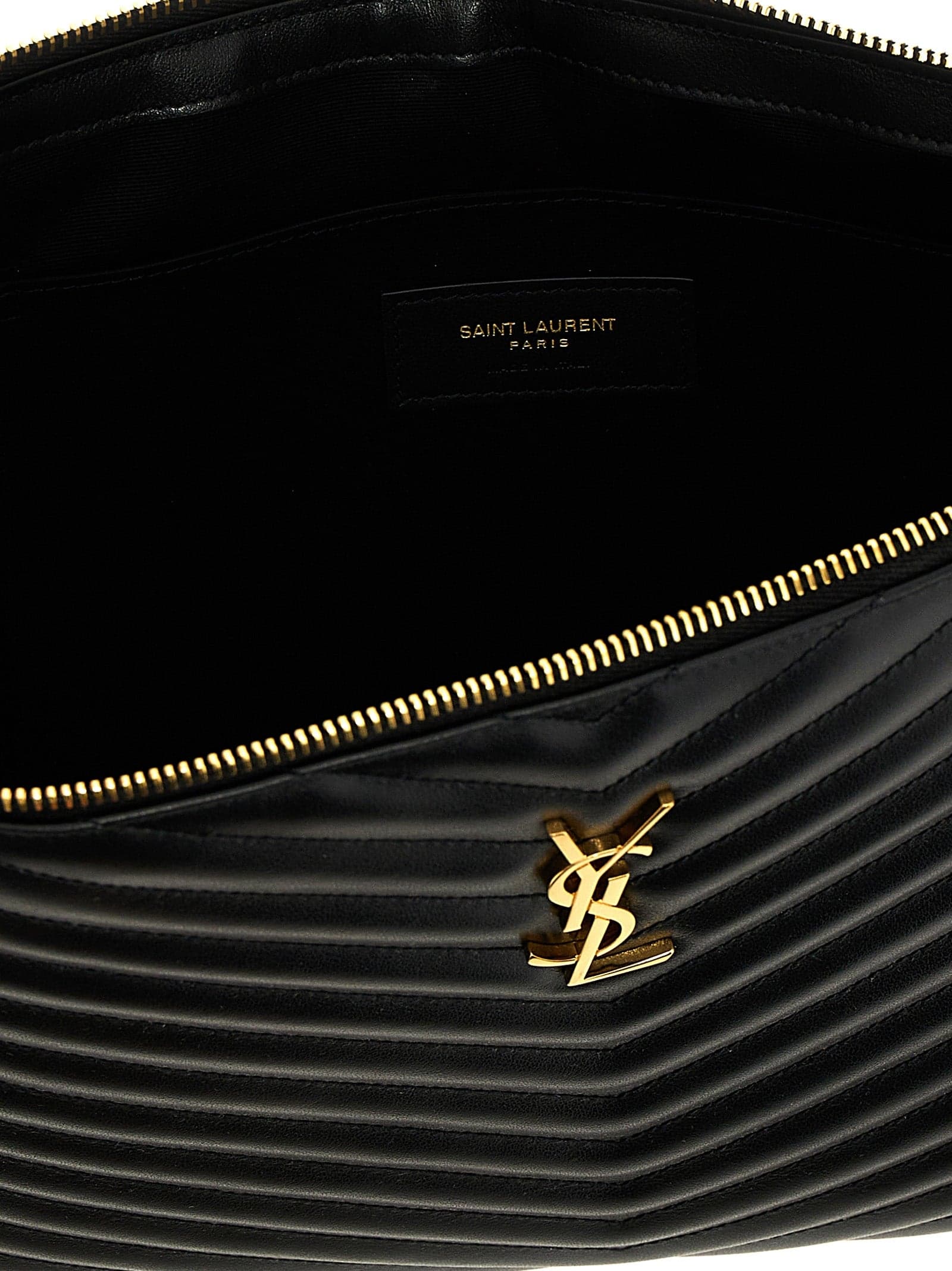 Saint Laurent Black Calfskin Clutch Bag - 4