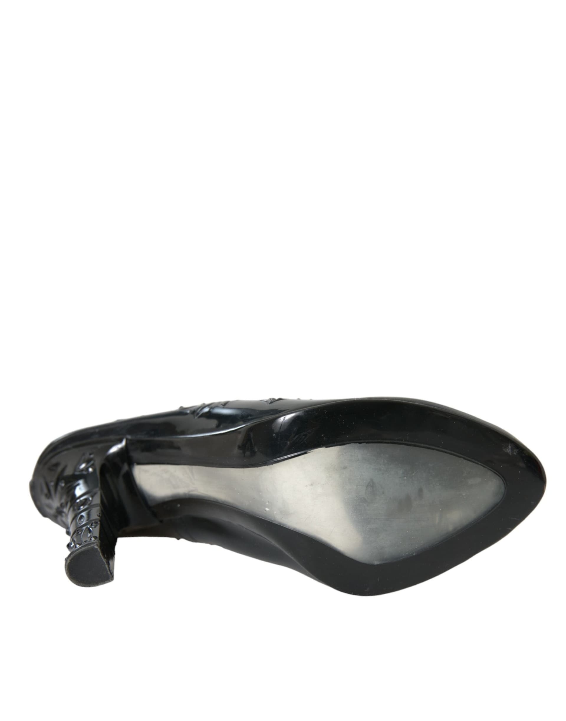 Dolce & Gabbana Black Crystal CINDERELLA Heels Pumps Shoes - 6