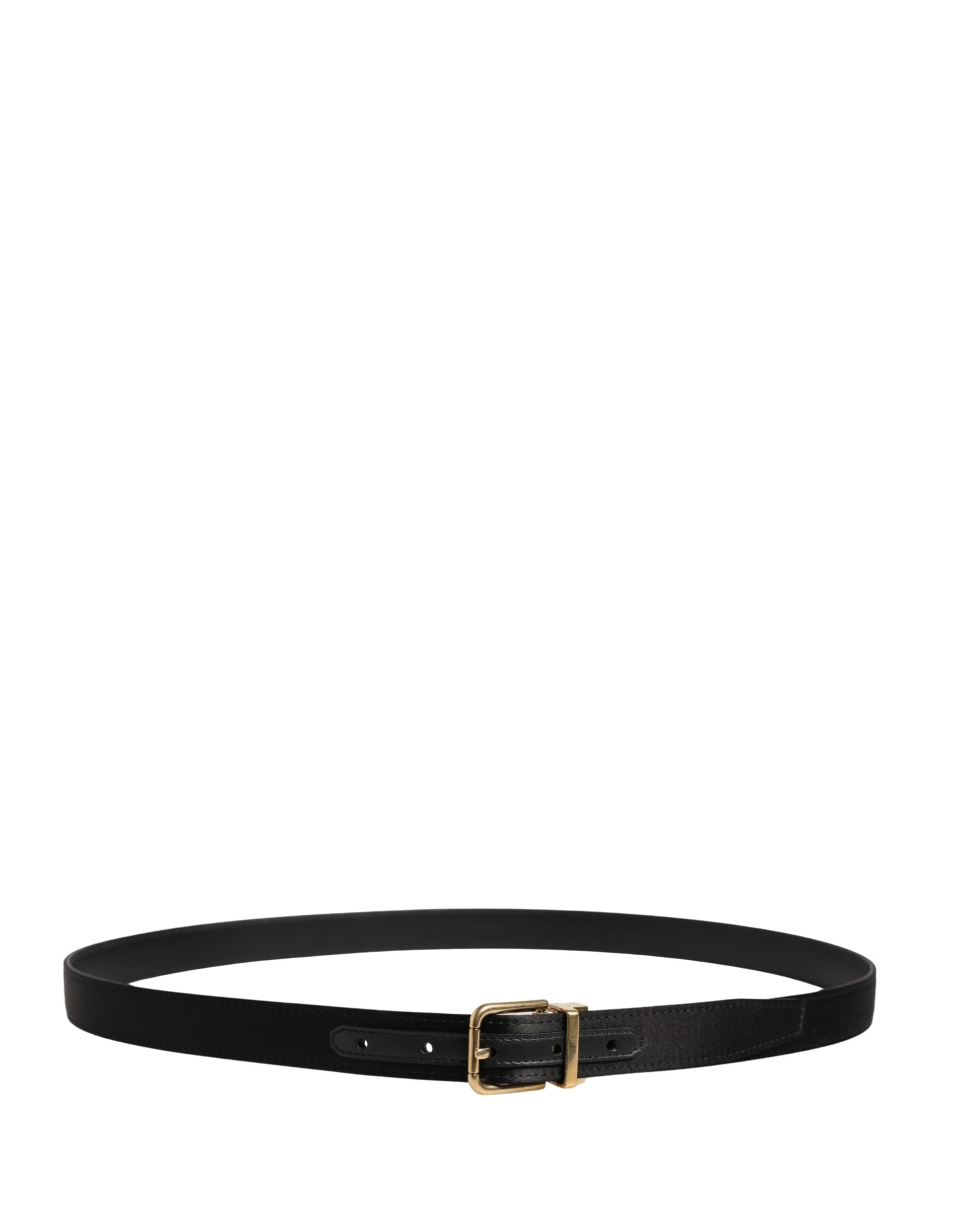 Dolce & Gabbana Men Black Classic Viscose Metal Buckle Belt - 3