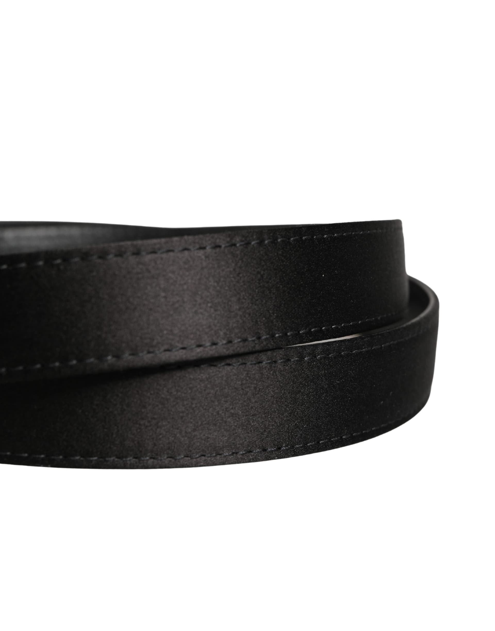 Dolce & Gabbana Men Black Classic Viscose Metal Buckle Belt - 5
