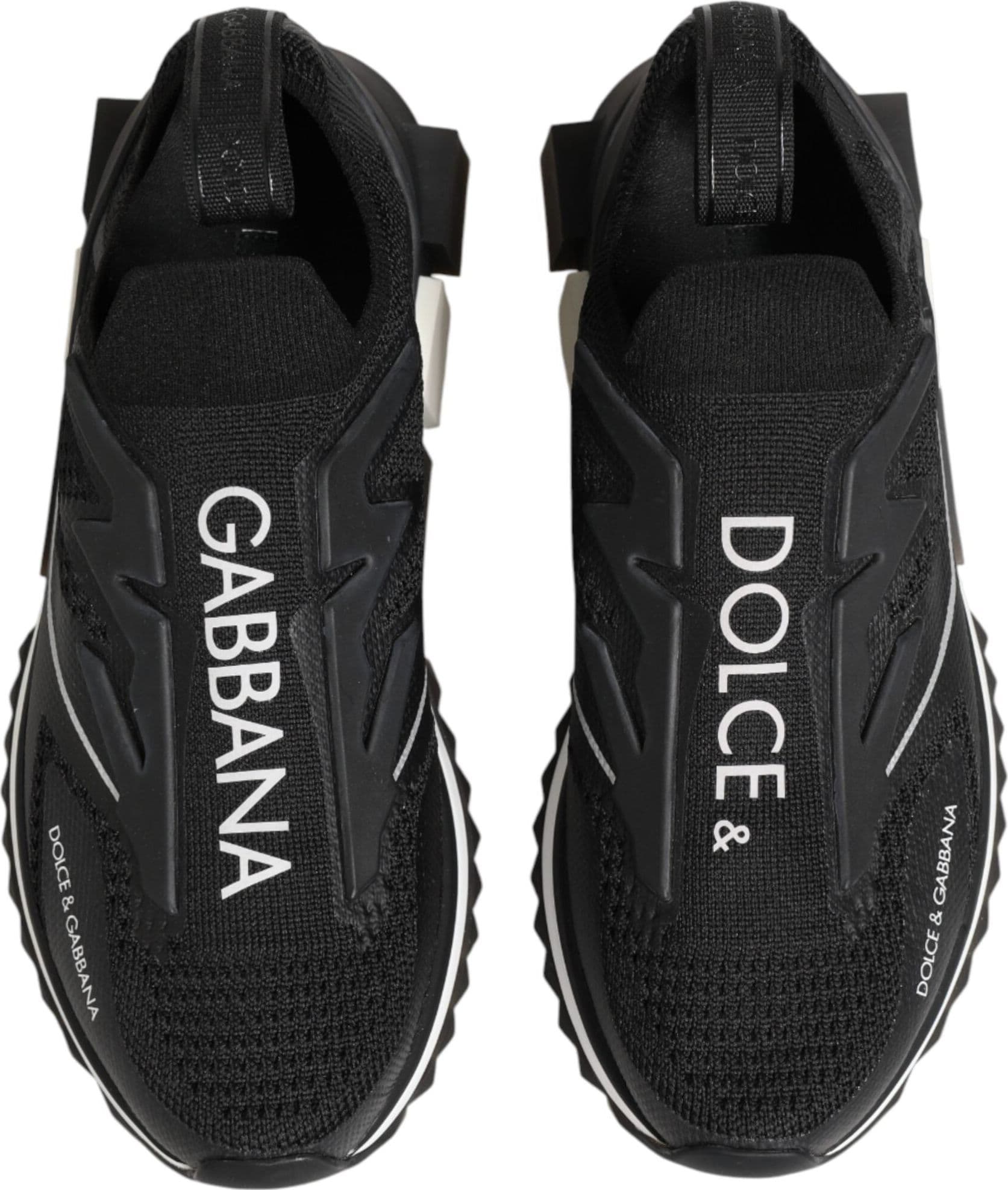 Dolce & Gabbana Black SORRENTO Sport Stretch Sneakers Shoes - 2
