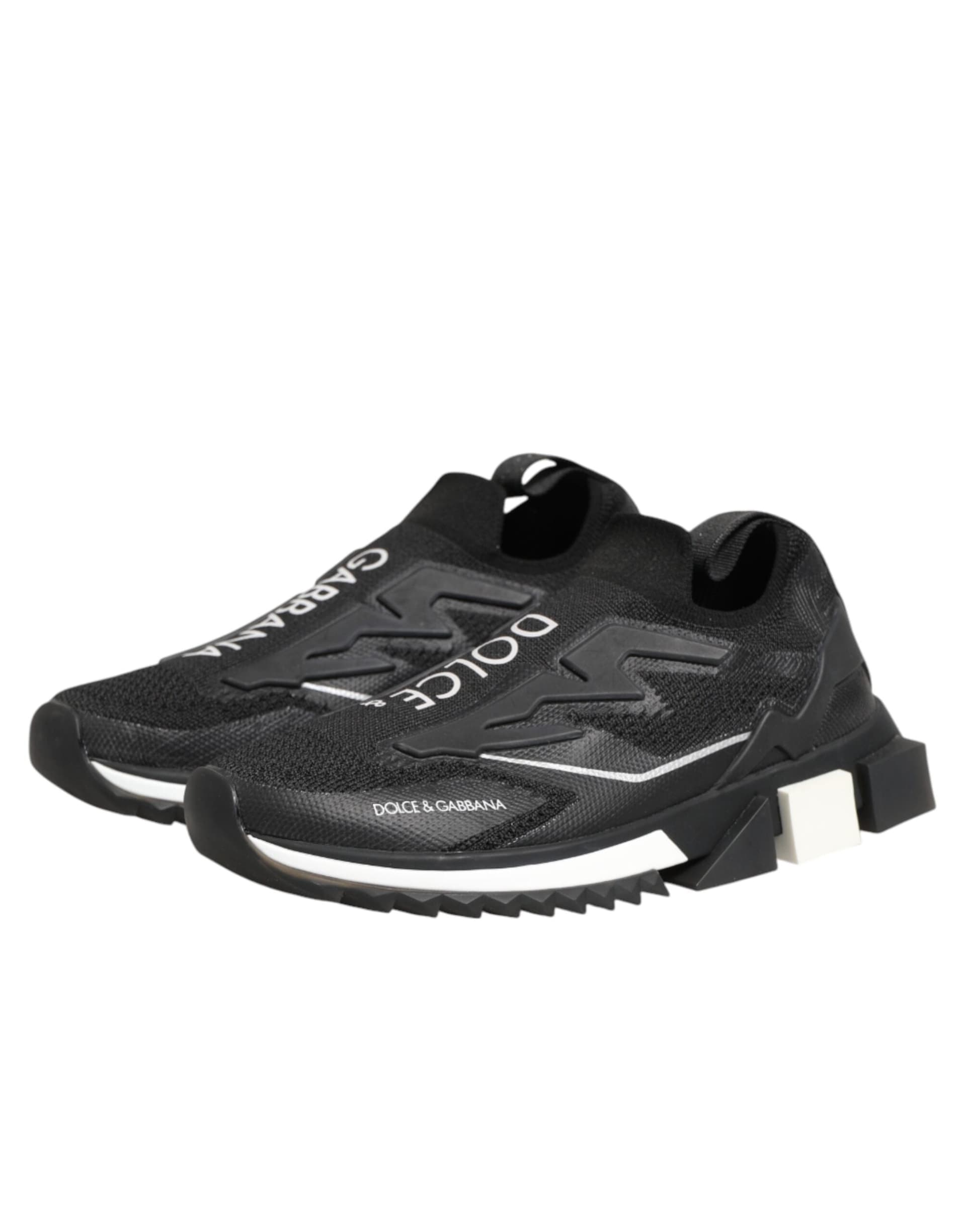 Dolce & Gabbana Black SORRENTO Sport Stretch Sneakers Shoes - 3