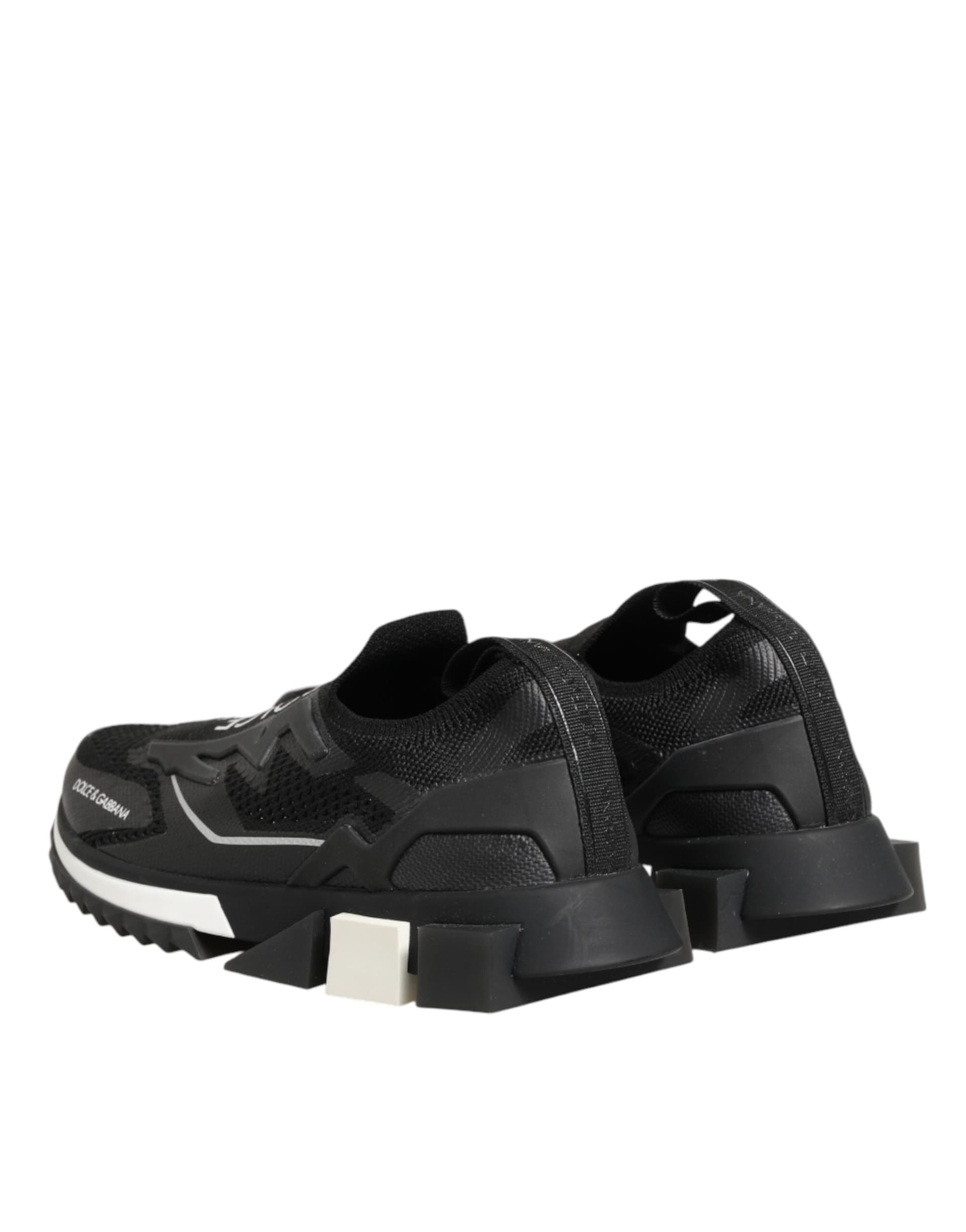 Dolce & Gabbana Black SORRENTO Sport Stretch Sneakers Shoes - 4