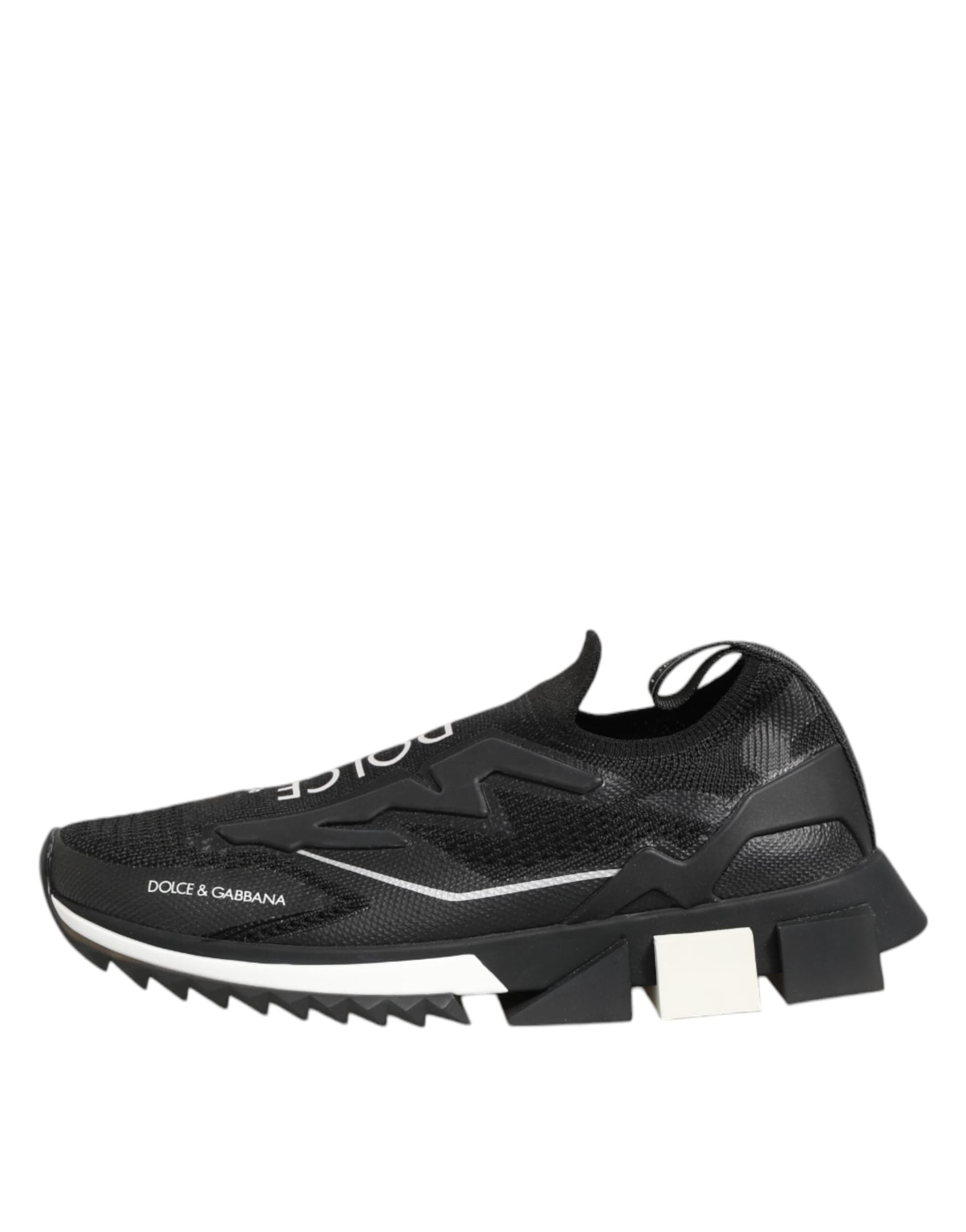 Dolce & Gabbana Black SORRENTO Sport Stretch Sneakers Shoes - 5
