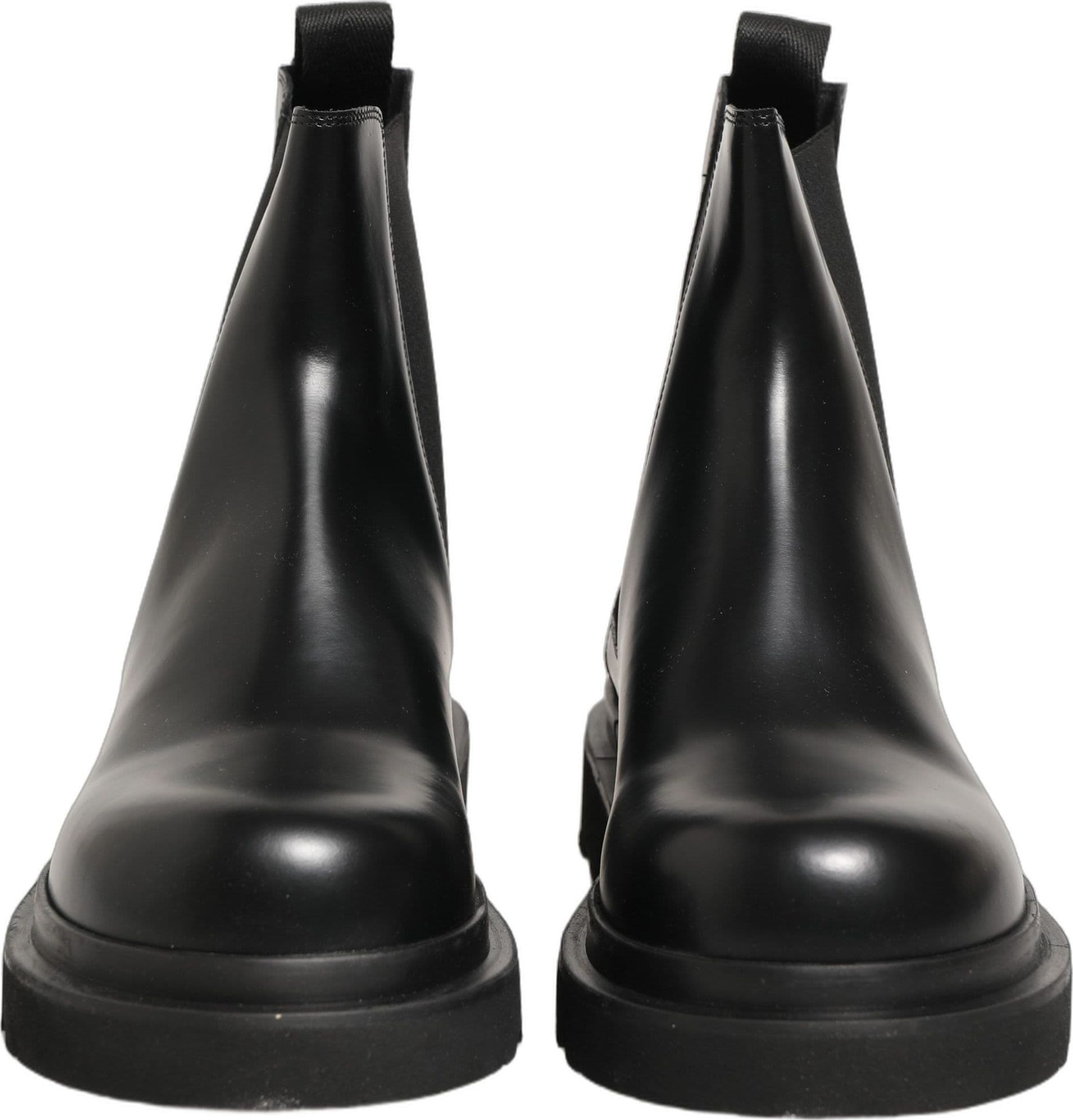 Dolce & Gabbana Black Chelsea Boots Leather Slip On Men Shoes - 2