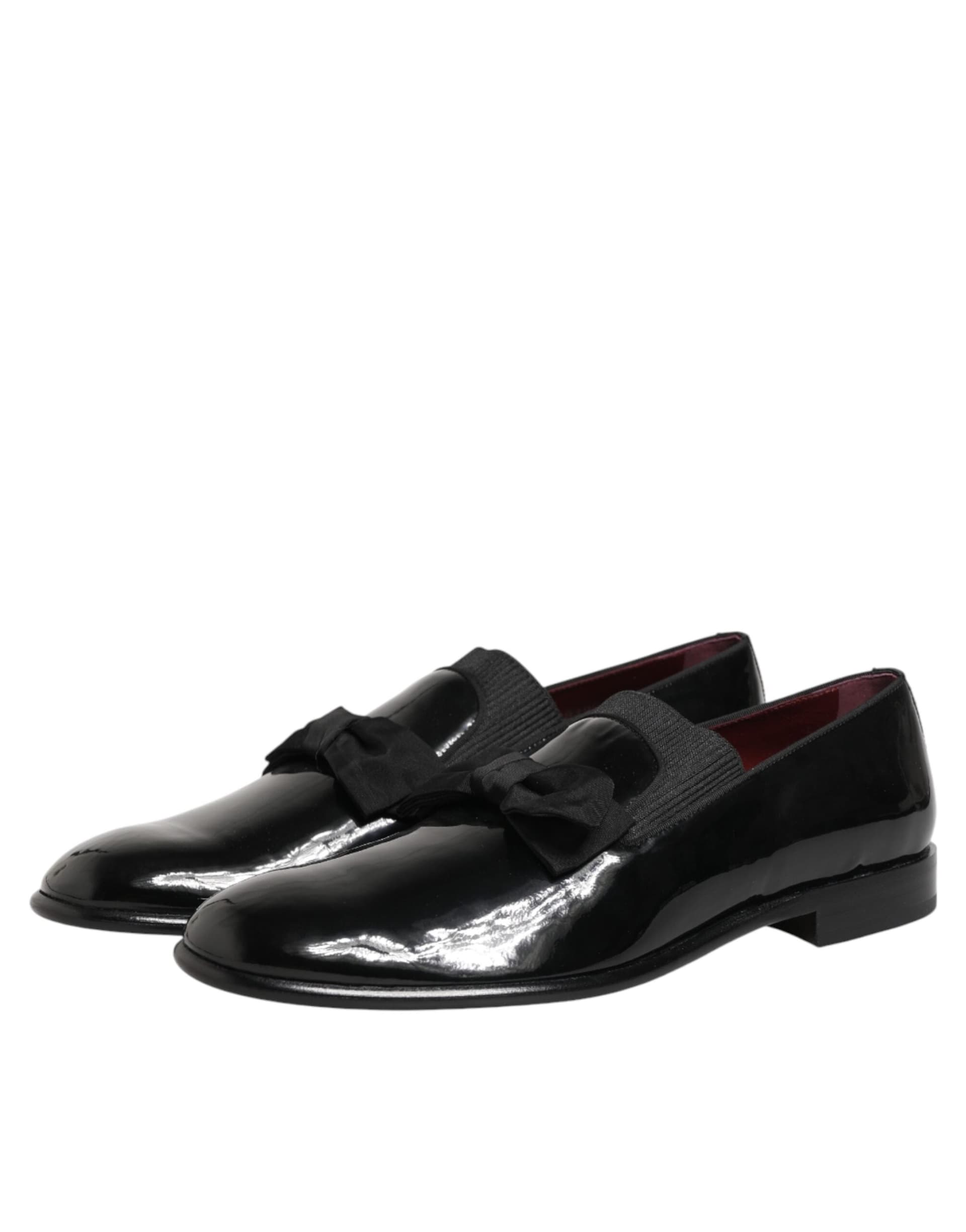 Dolce & Gabbana Black Leather Slip On Dress Men Loafers Shoes - 3