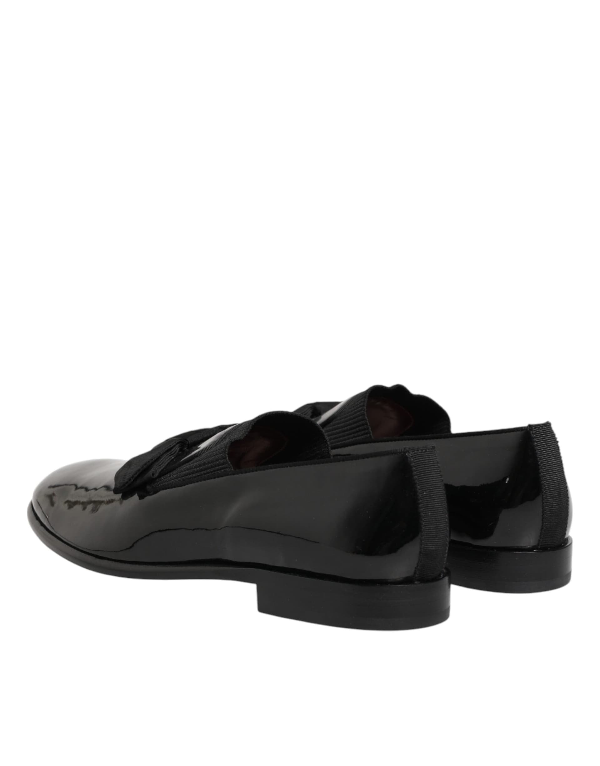 Dolce & Gabbana Black Leather Slip On Dress Men Loafers Shoes - 4