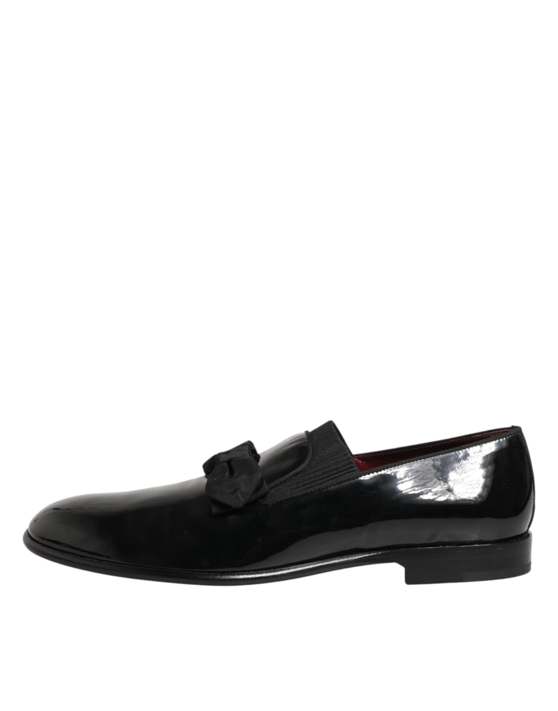Dolce & Gabbana Black Leather Slip On Dress Men Loafers Shoes - 5