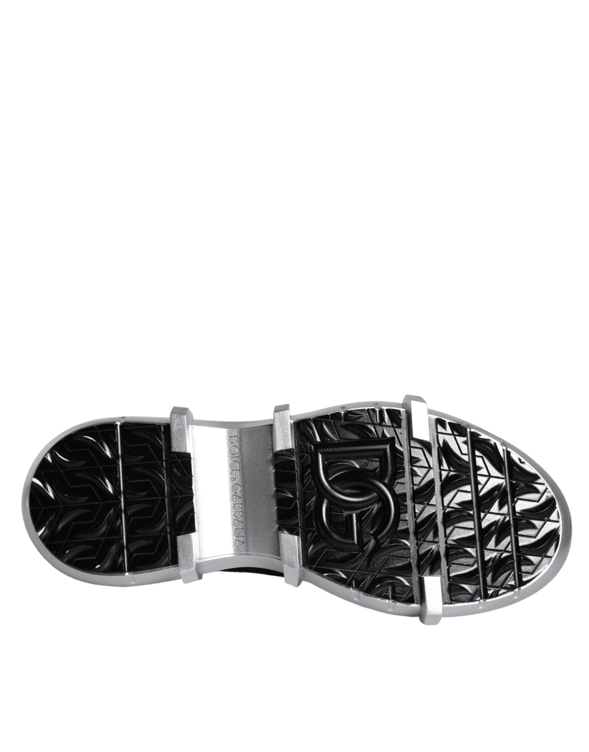 Dolce & Gabbana Black Nylon Galileo High Top Sneakers Shoes - 7