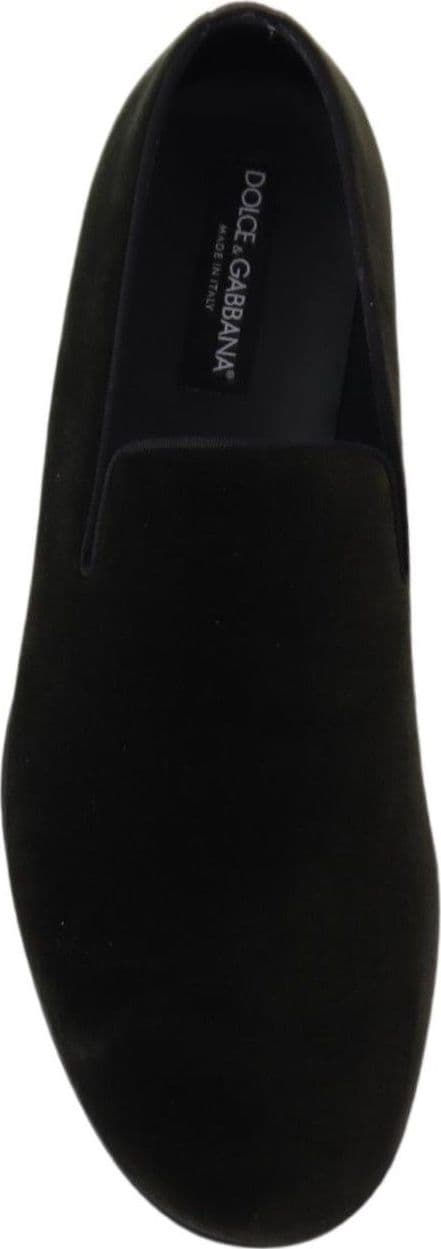 Dolce & Gabbana Green Velvet Slip On Mens Loafers Shoes - 2