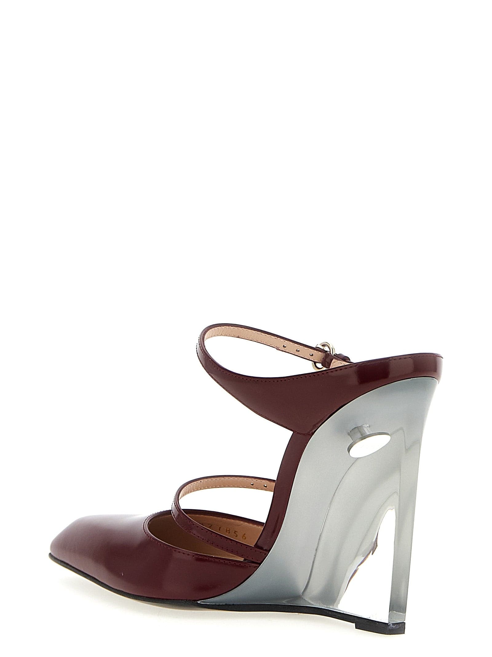 Gucci Multicolor Leather Wedge Sandals - 3