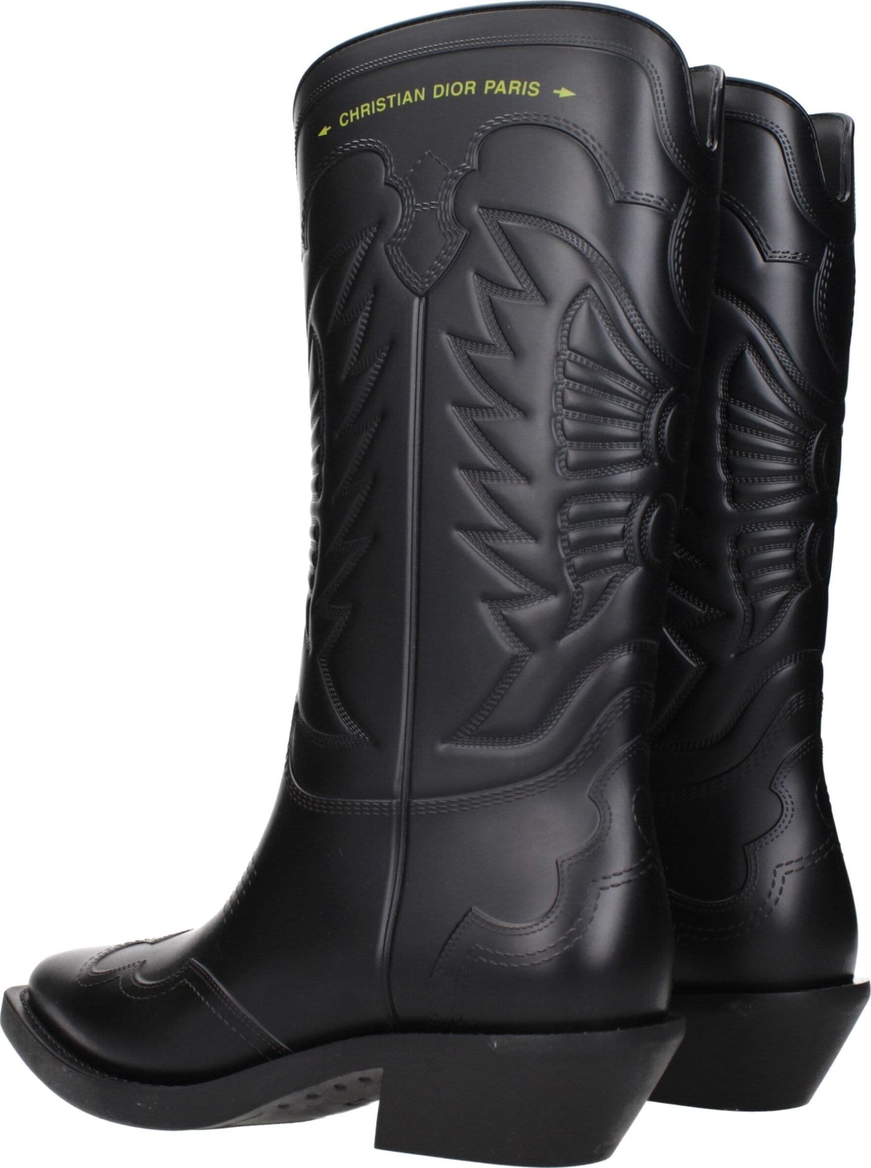 Christian Dior Black Cotton Boots - 4