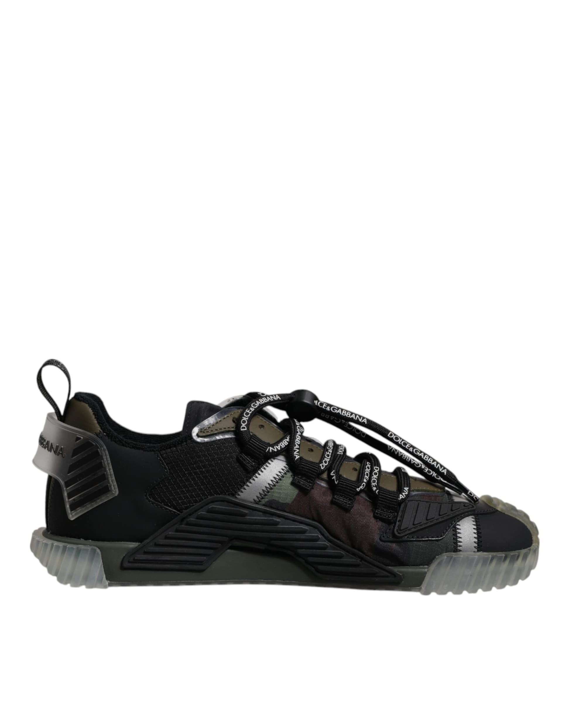 Dolce & Gabbana Black Green Camo NS1 Low Top Sneakers Shoes - 6