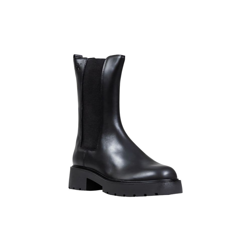 Calvin Klein Jeans Black Leather Ankle Boots - 2